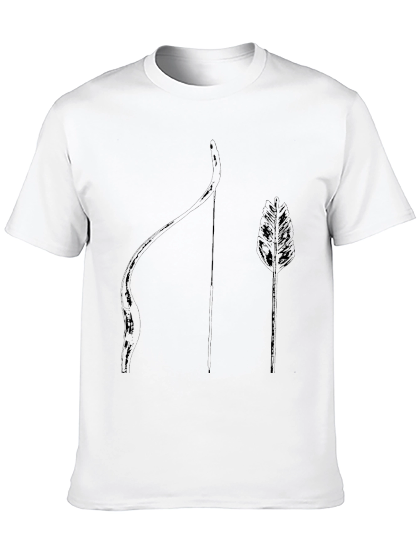 Archery Bow & Arrow Graphic Print Black T-Shirt