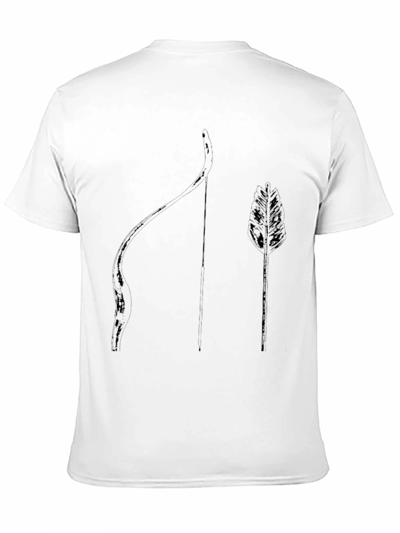 Archery Bow & Arrow Graphic Print Black T-Shirt