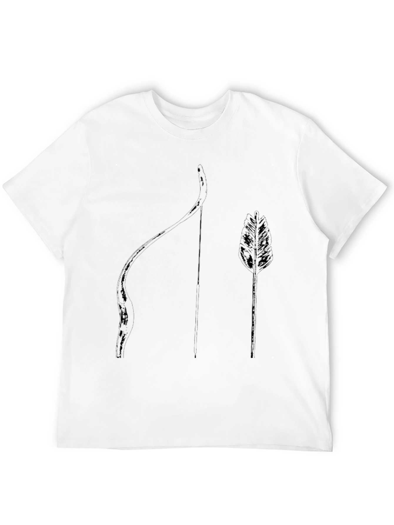 Archery Bow & Arrow Graphic Print Black T-Shirt