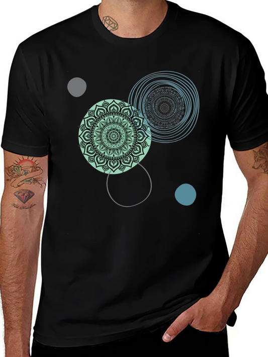 Mandala Circle Graphic Tee - Casual Comfort