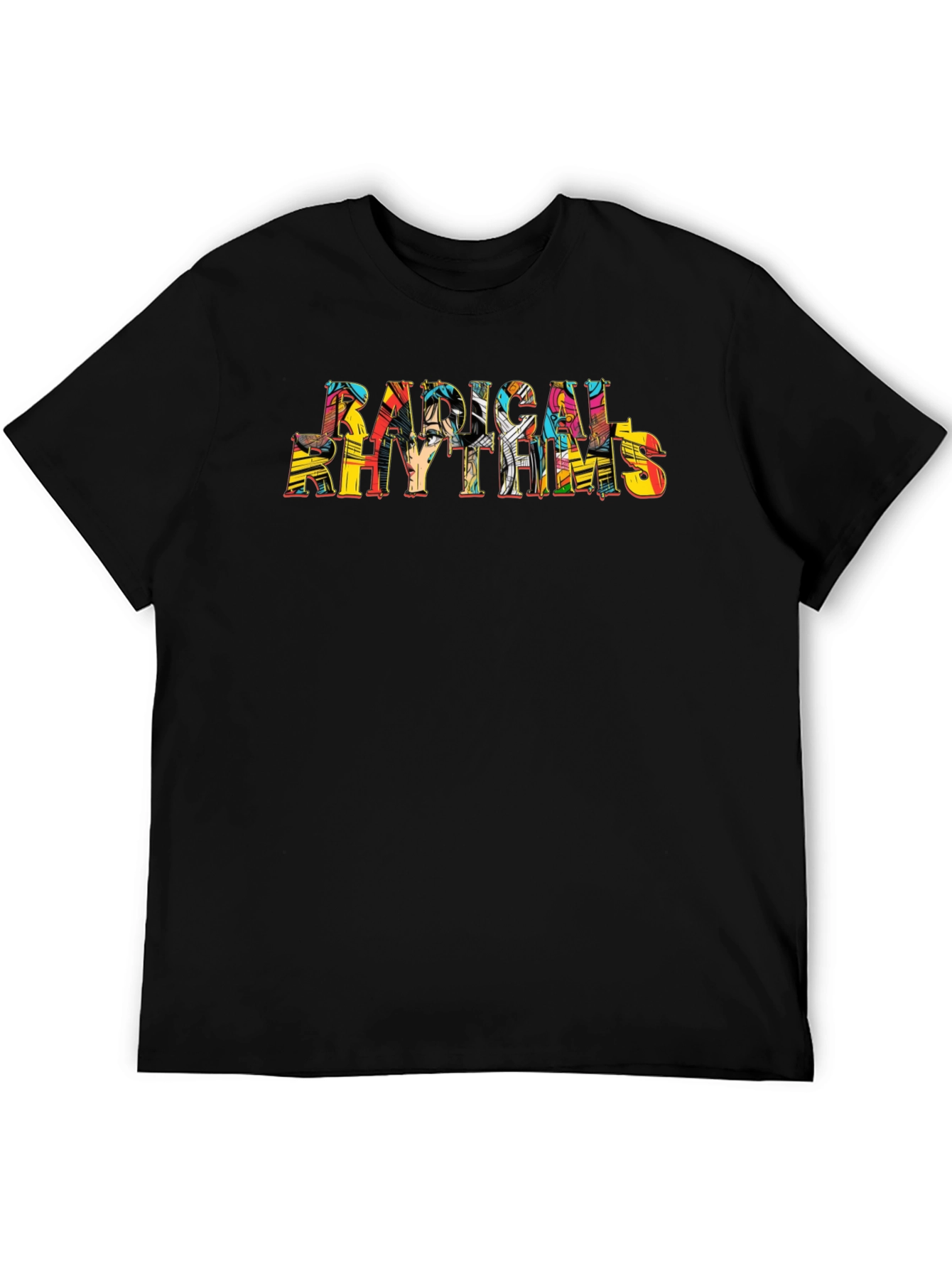 Radical Rhythms Graphic Black T-Shirt