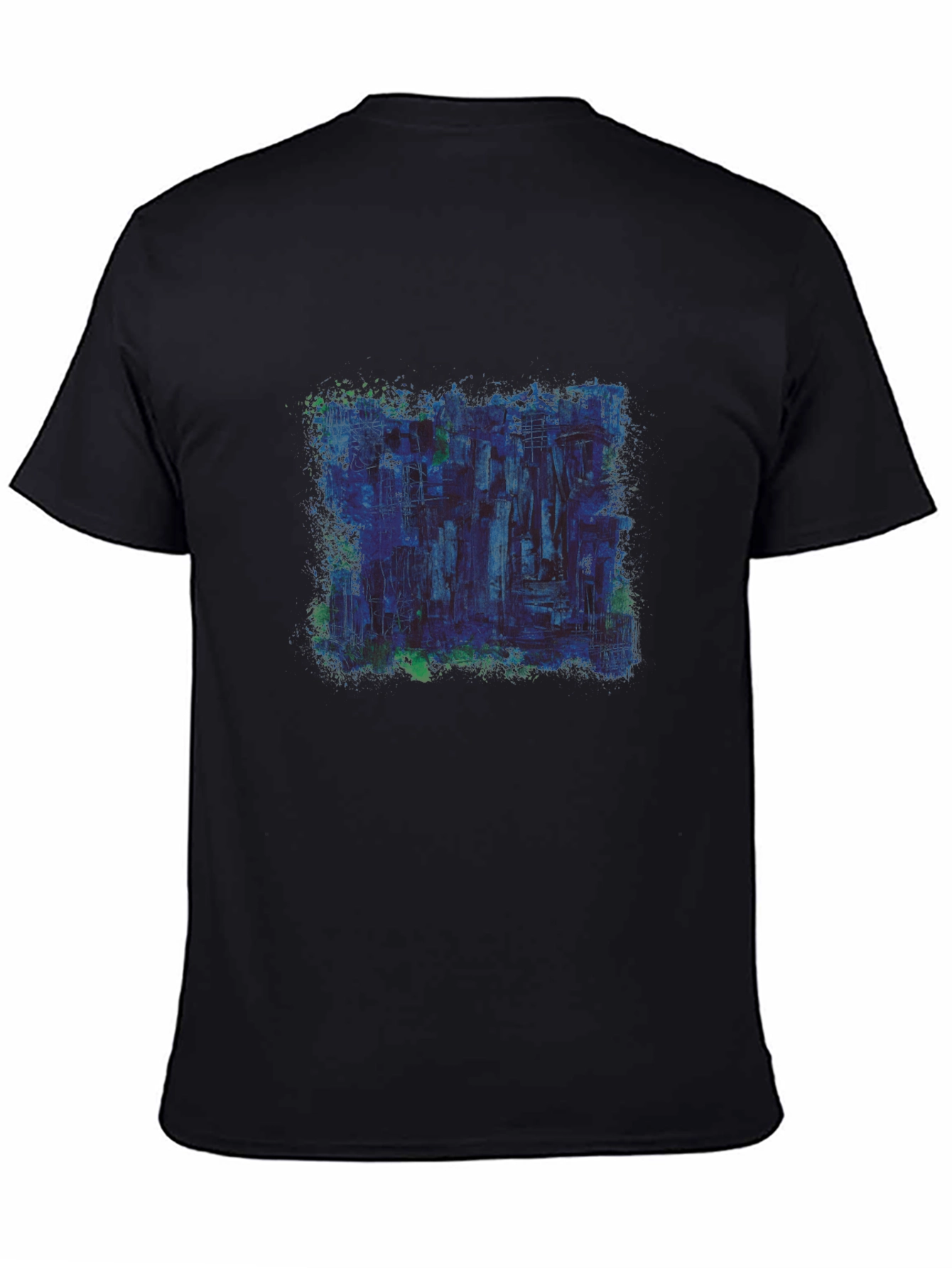 Abstract Art Graphic Print Black Tee