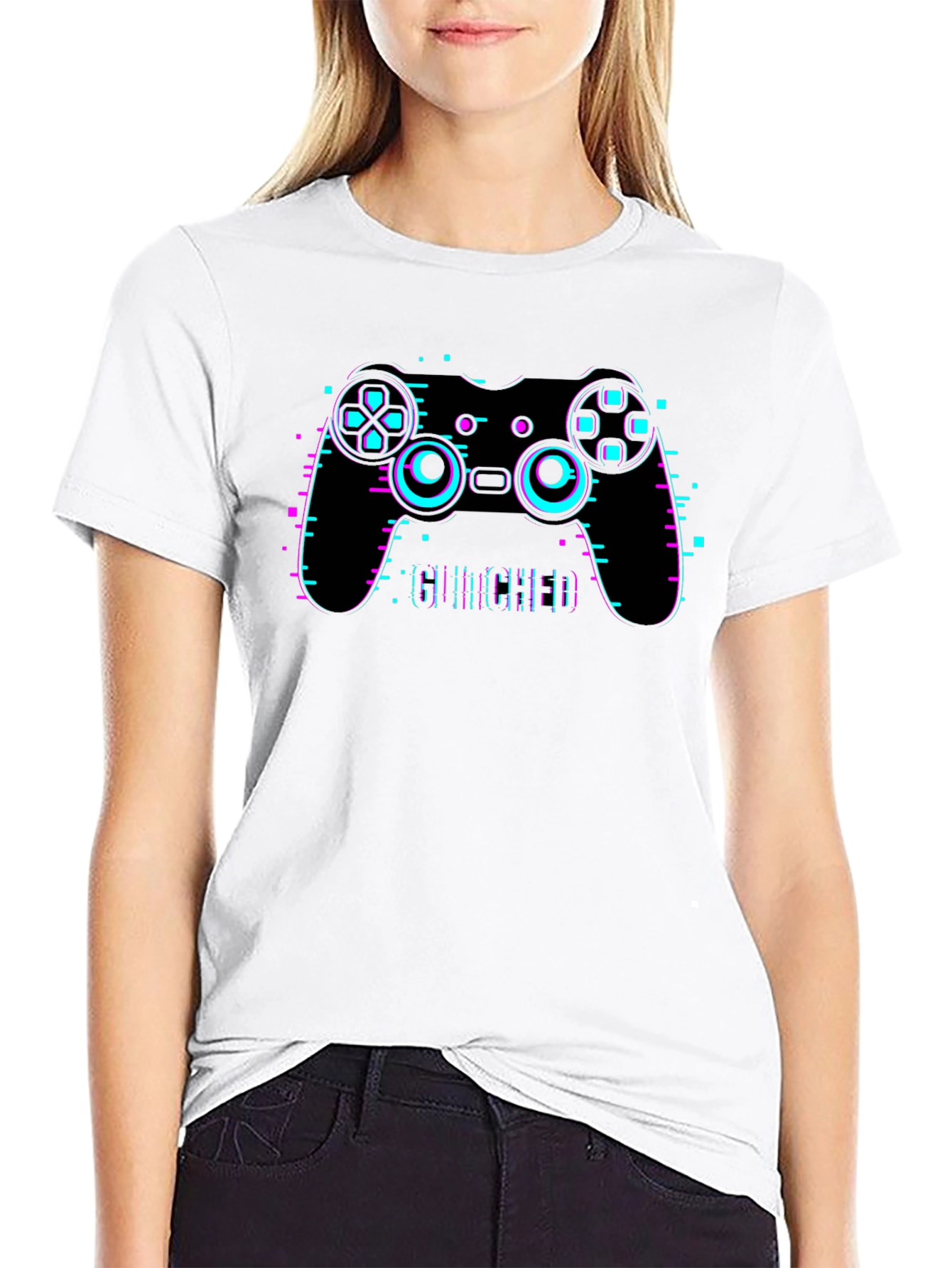 Glitch Controller Graphic Tee - Gamer Style