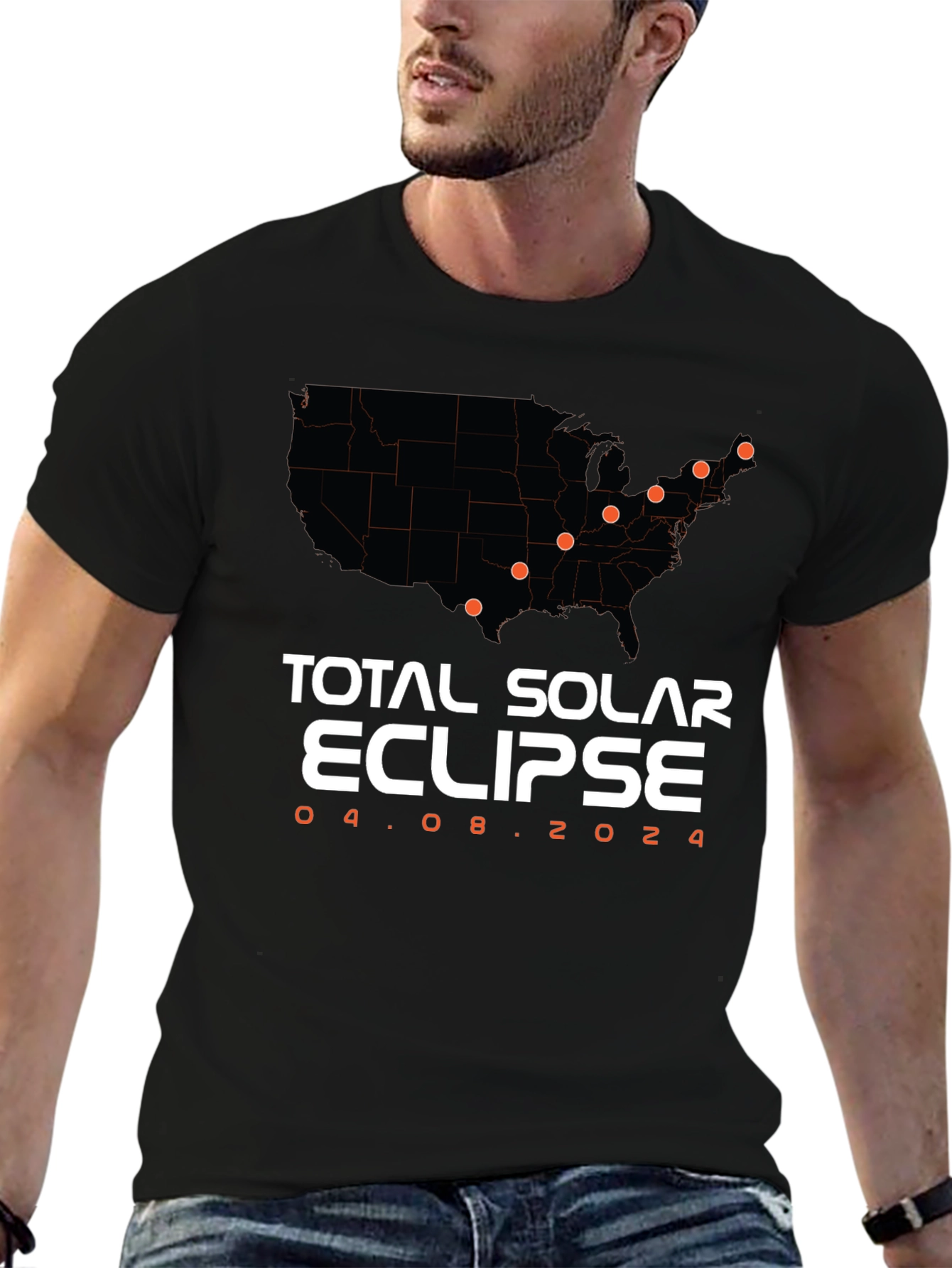 Total Solar Eclipse 04.08.2024 Graphic T-Shirt