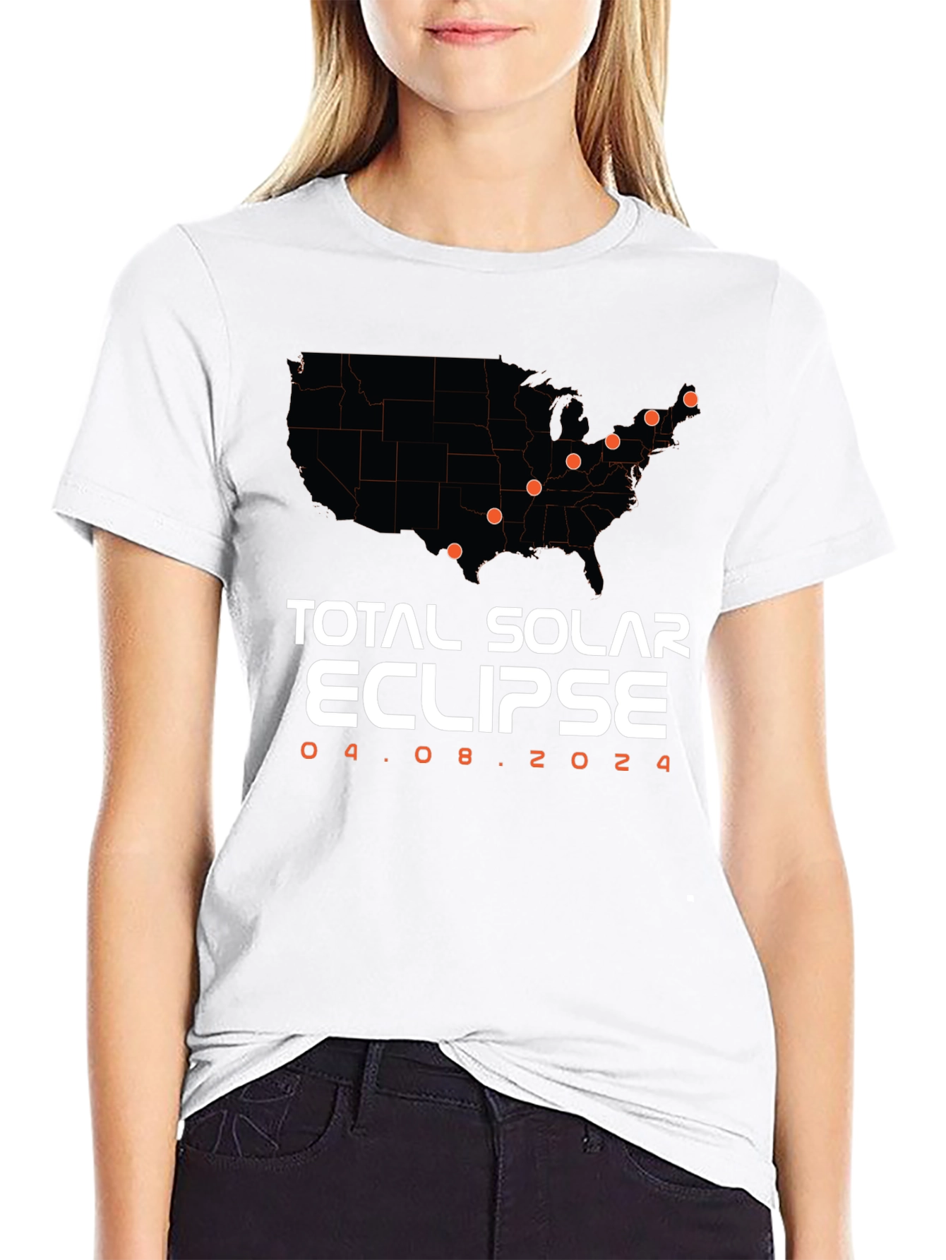 Total Solar Eclipse 04.08.2024 Graphic T-Shirt