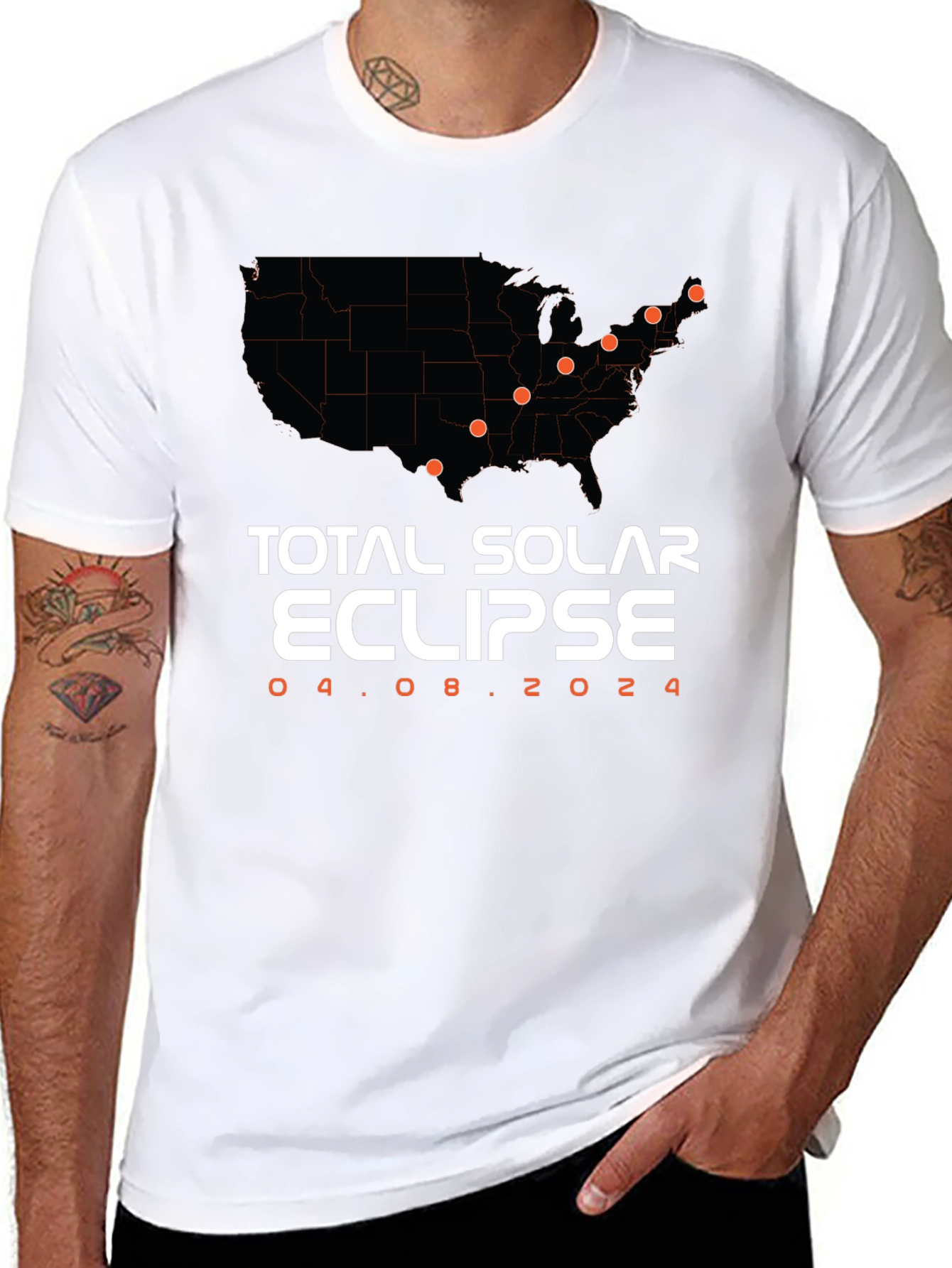 Total Solar Eclipse 04.08.2024 Graphic T-Shirt
