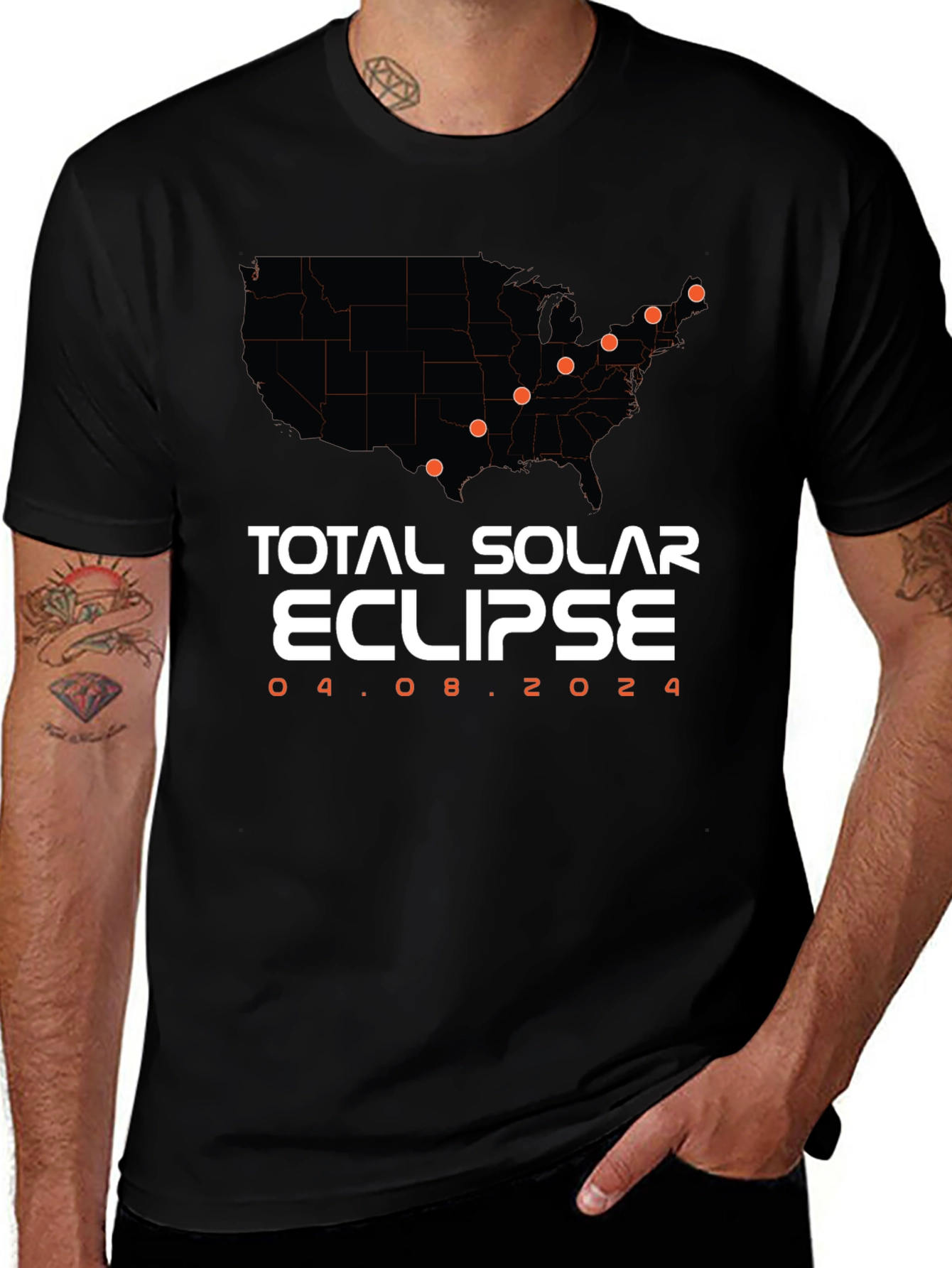 Total Solar Eclipse 04.08.2024 Graphic T-Shirt