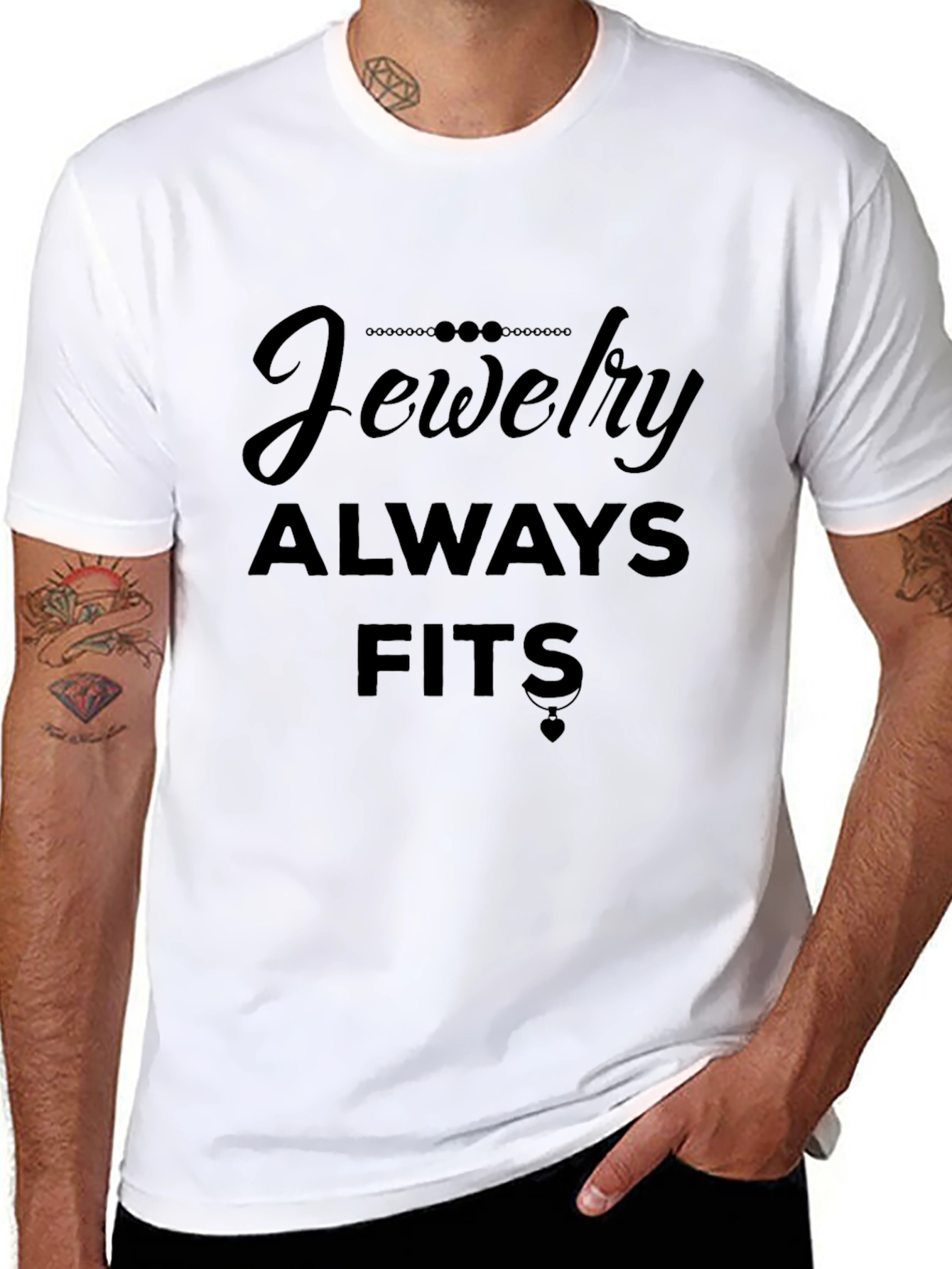 Jewelry Always Fits Black T-Shirt
