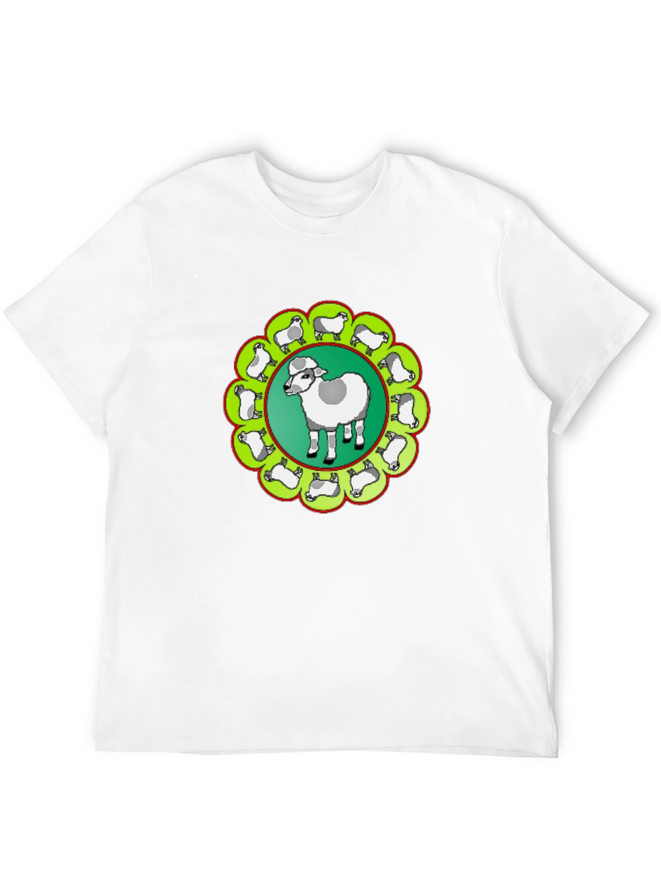 Sheep Circle Black T-Shirt
