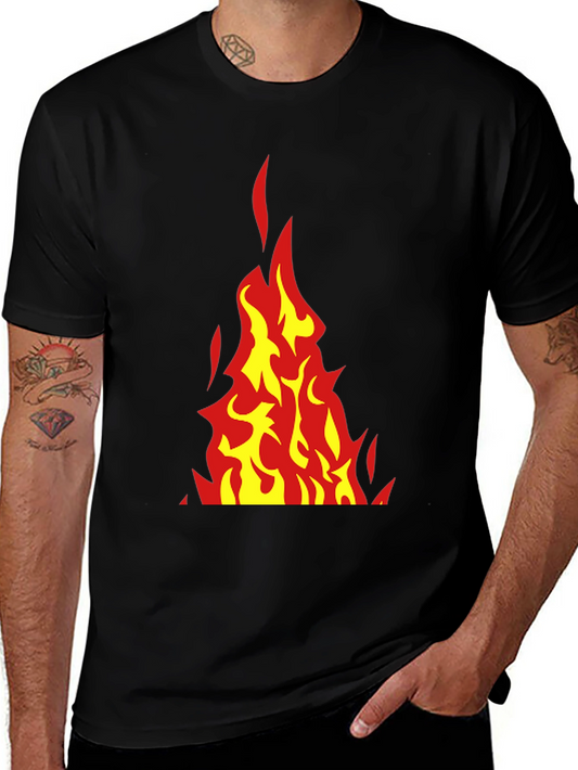 Flaming Hot Graphic T-Shirt - Black