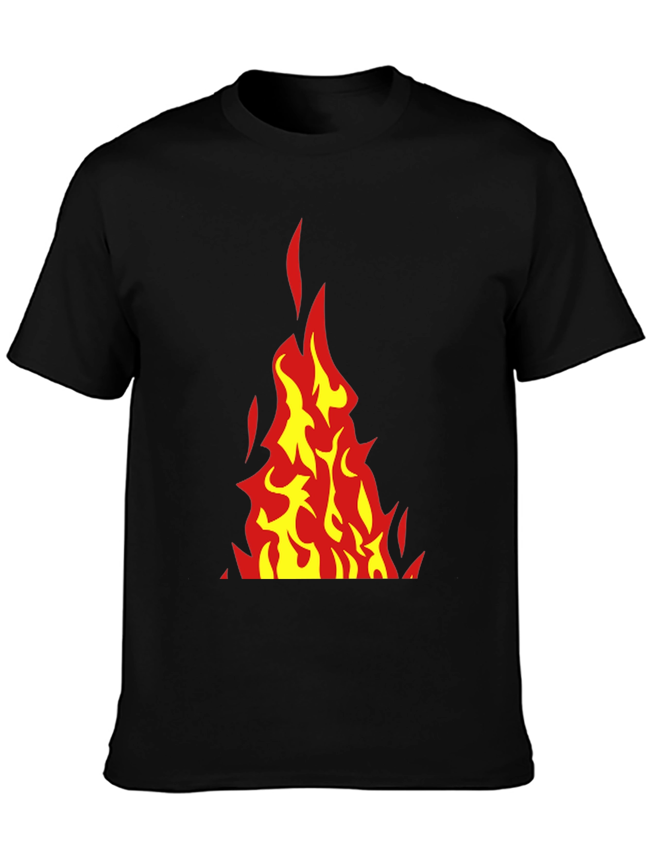 Flaming Hot Graphic T-Shirt - Black