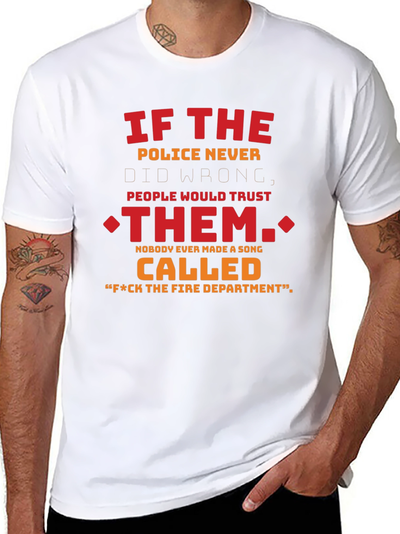 Humorous F*ck the Fire Dept. Graphic Tee