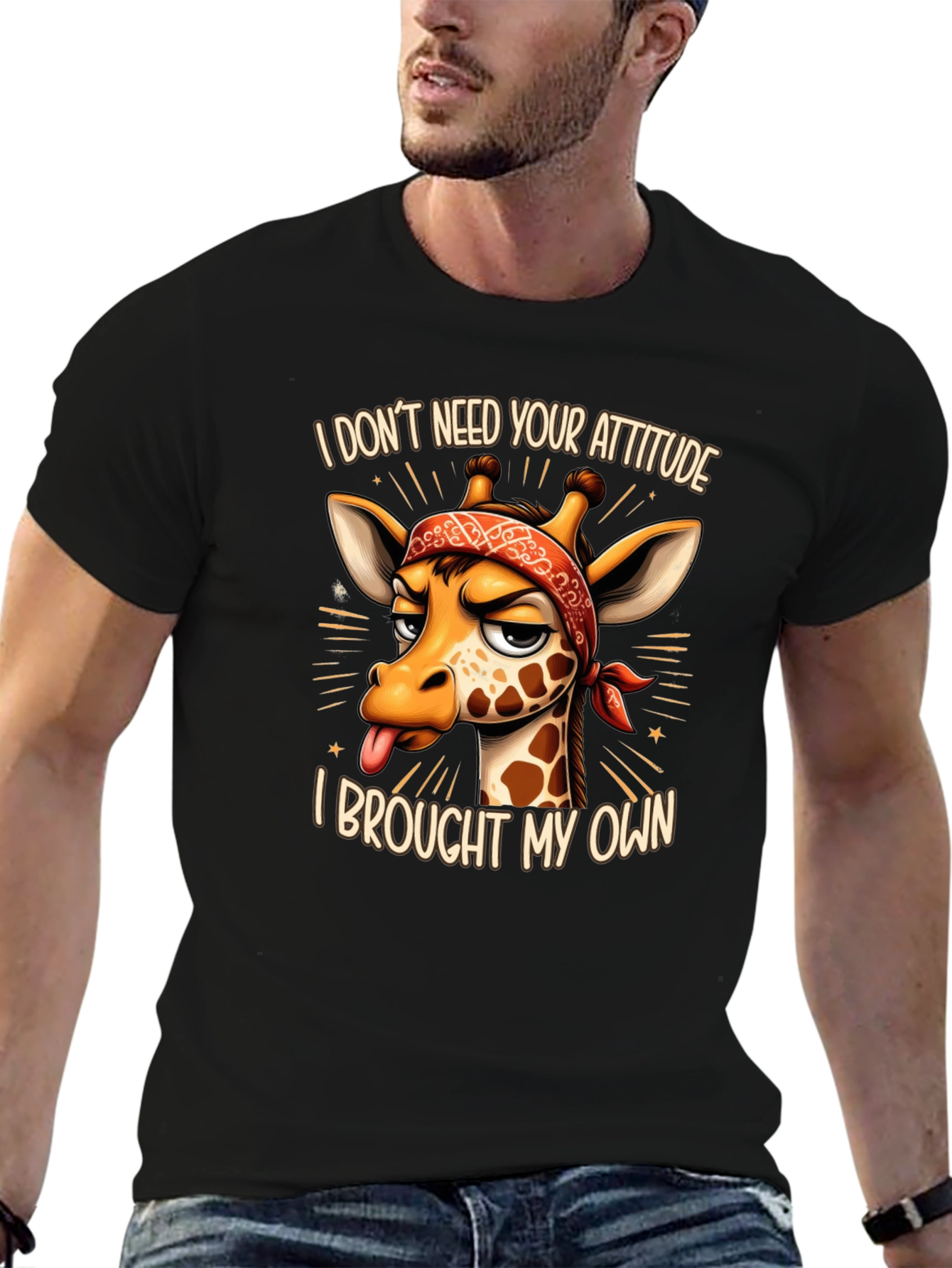 Funny Giraffe Attitude T-Shirt - I Brought My Own