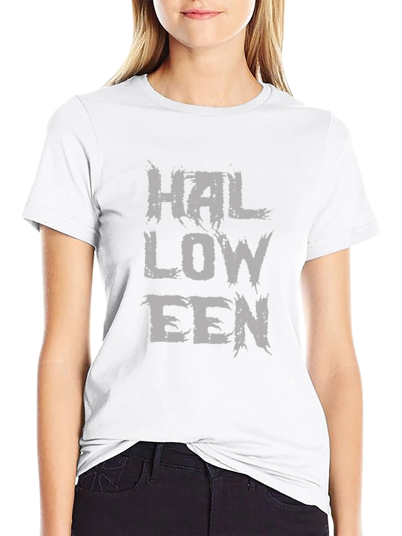 Halloween Black T-Shirt - Distressed Graphic Tee