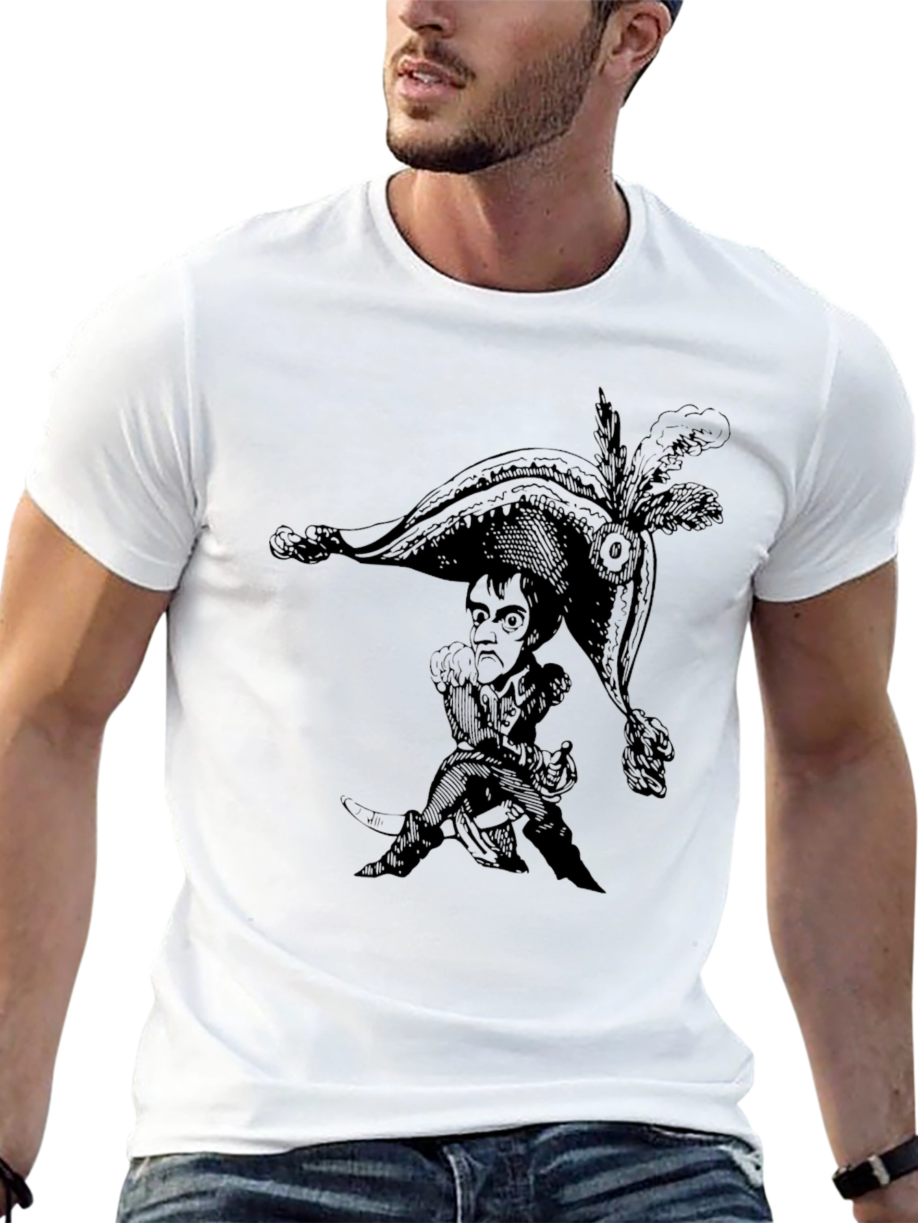 Novelty Graphic Print Crew Neck T-Shirt