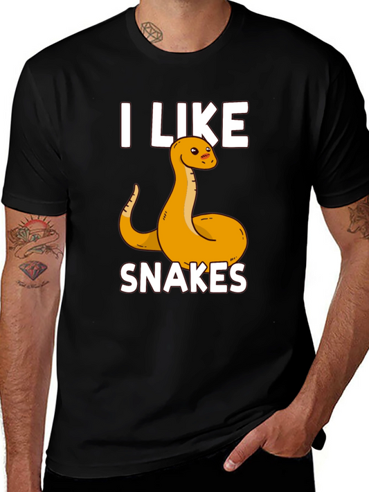 I Like Snakes T-Shirt - Funny Reptile Lover Tee
