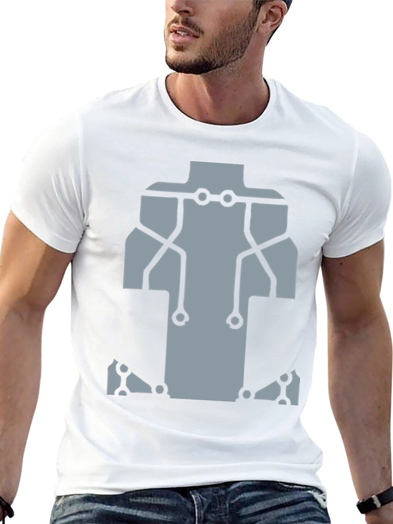Robot Circuit Tee - Black Graphic T-Shirt