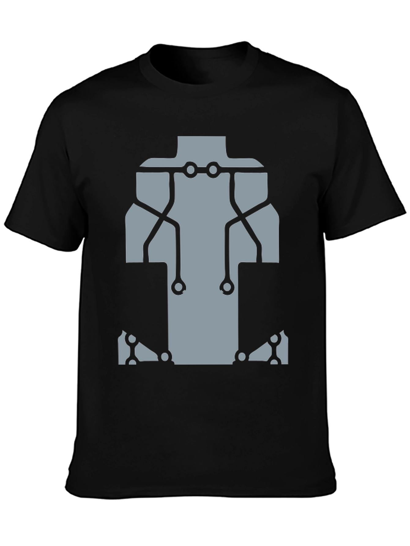 Robot Circuit Tee - Black Graphic T-Shirt