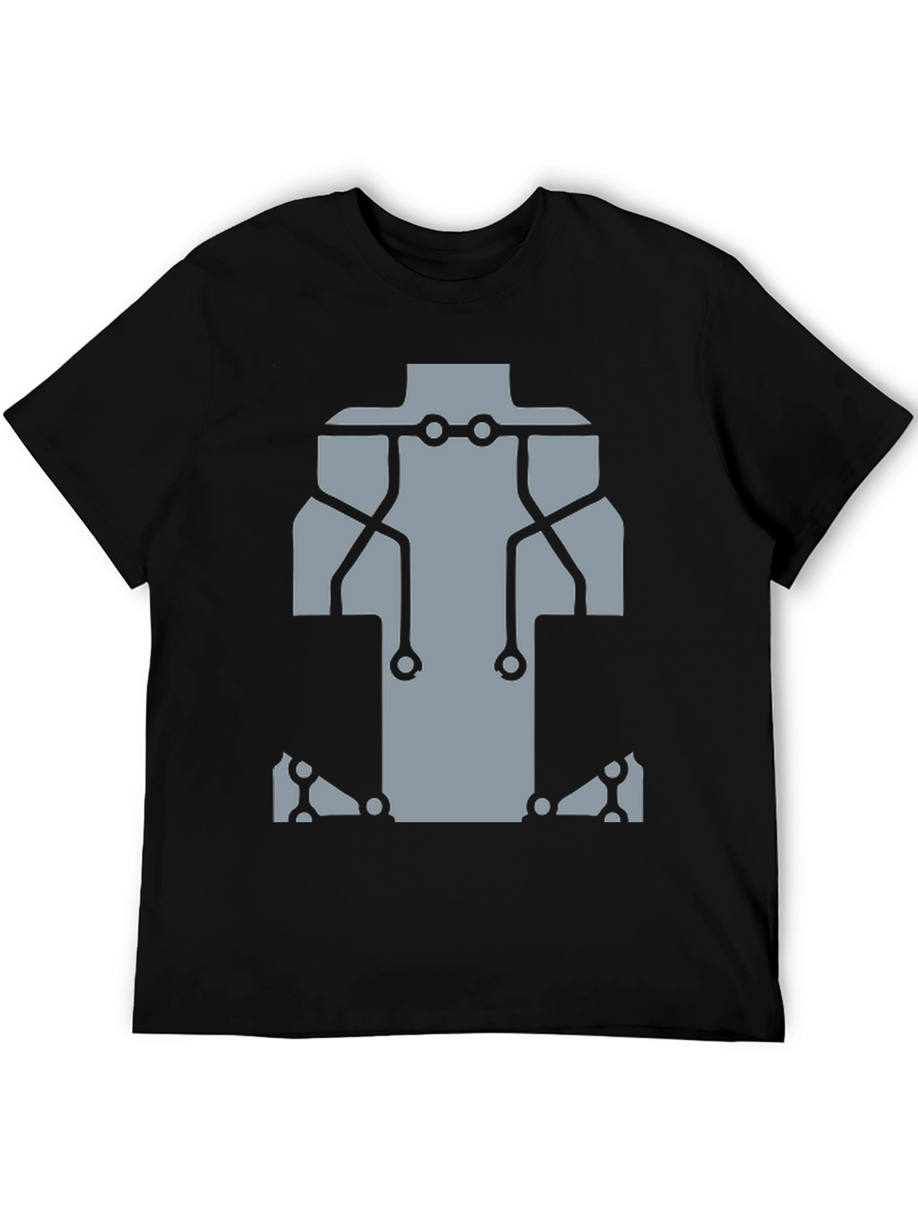 Robot Circuit Tee - Black Graphic T-Shirt