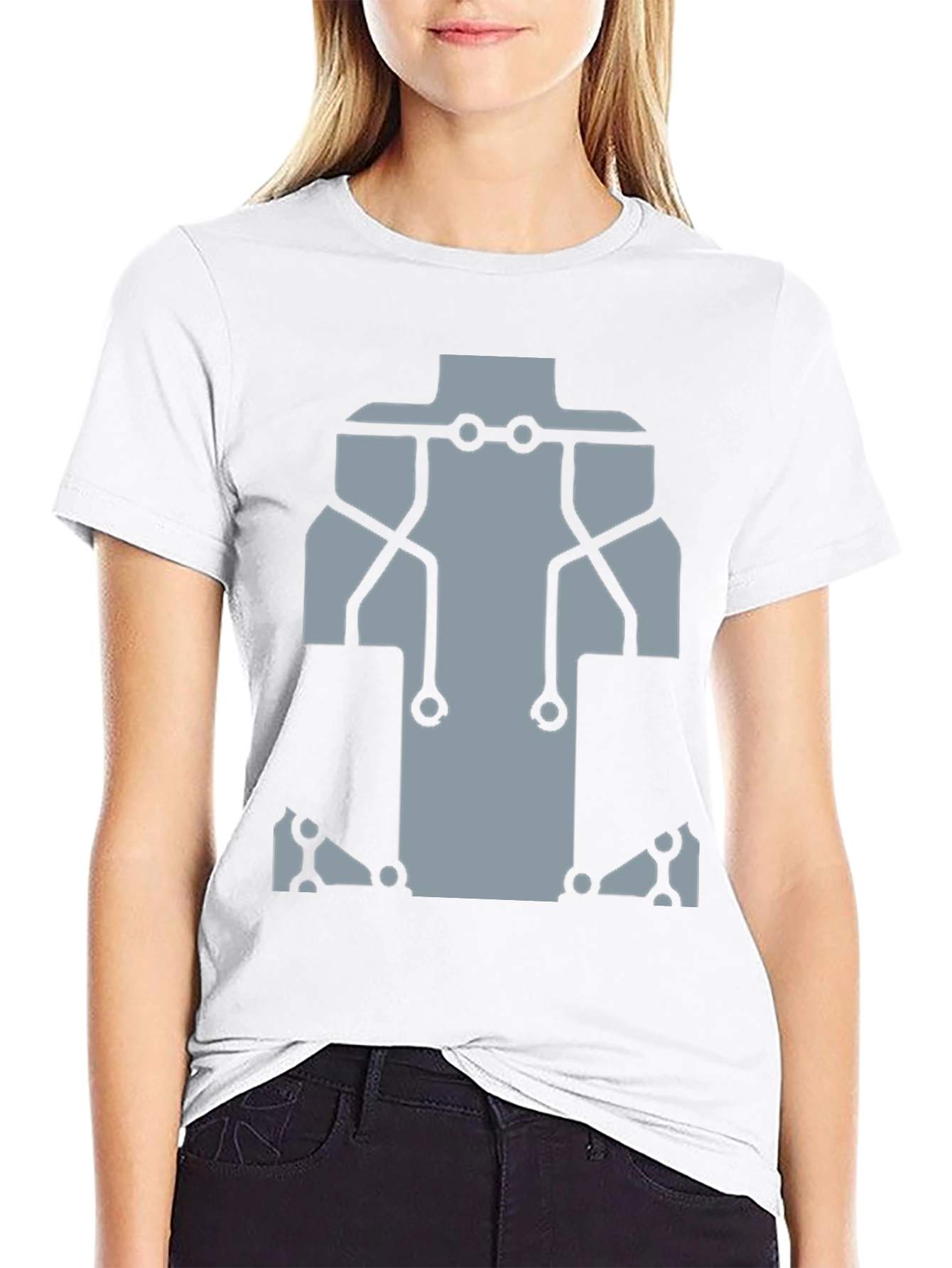 Robot Circuit Tee - Black Graphic T-Shirt