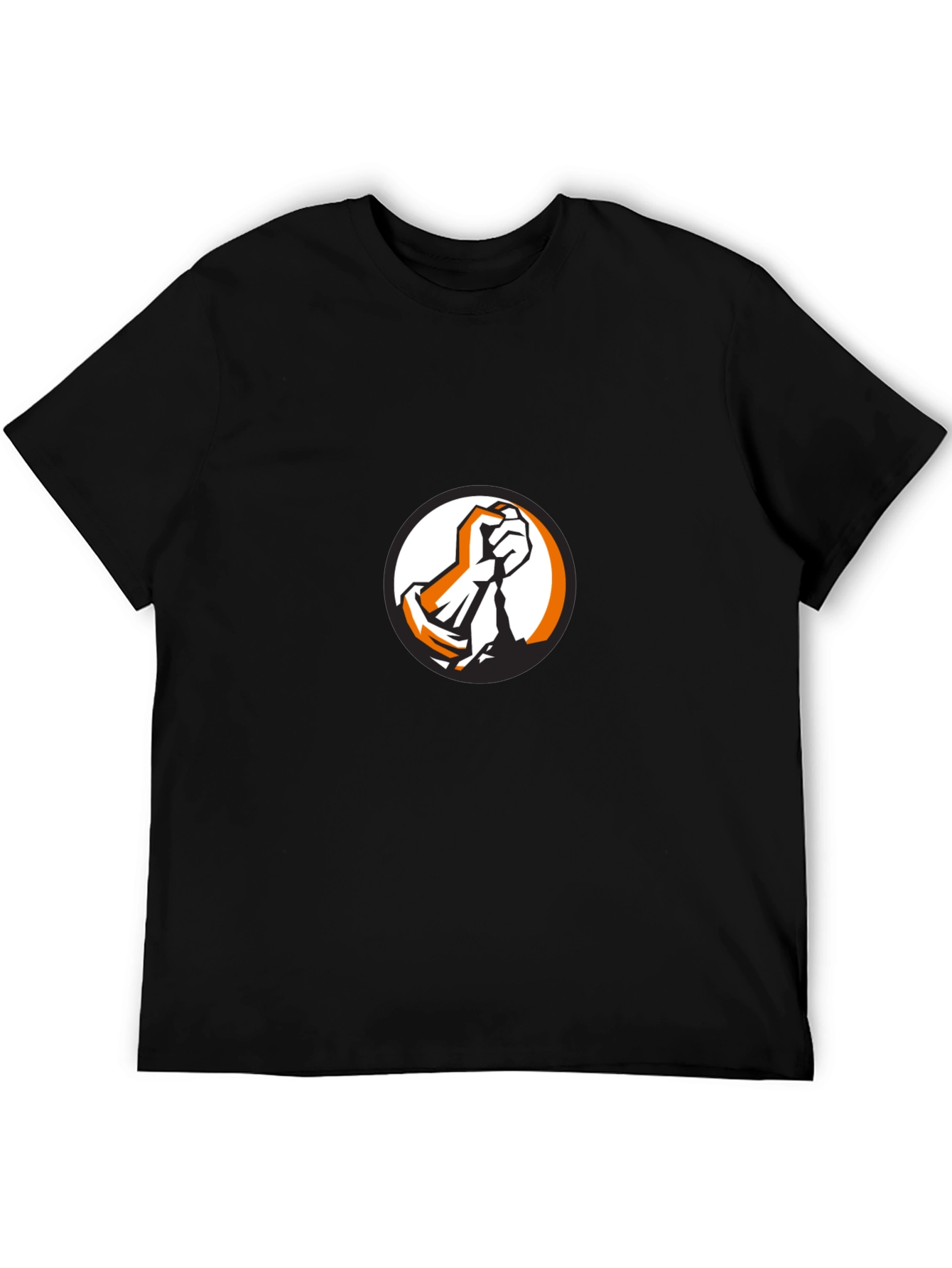 Bold Graphic Tee - Fist Design on Black Cotton