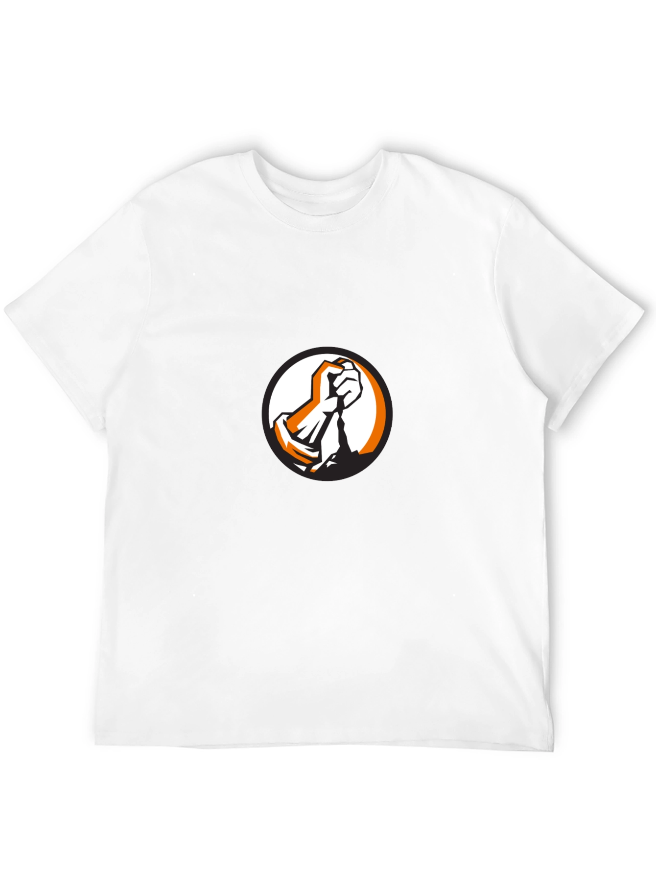 Bold Graphic Tee - Fist Design on Black Cotton