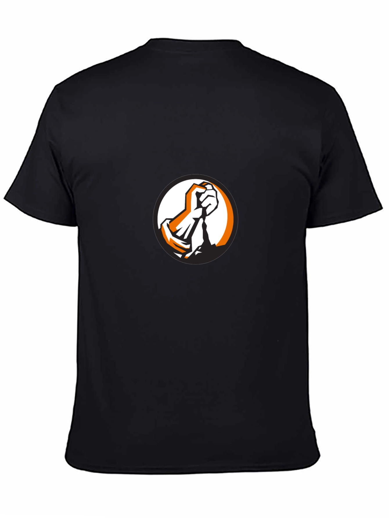 Bold Graphic Tee - Fist Design on Black Cotton