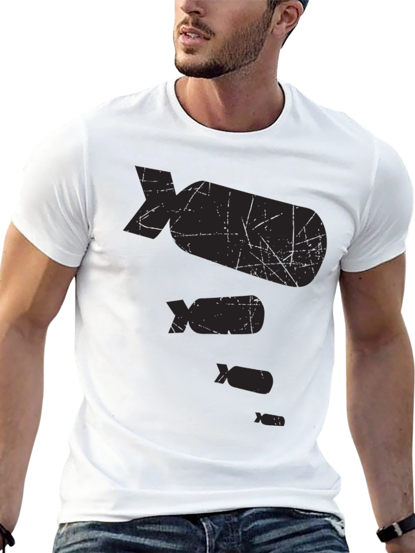 Retro Falling Bombs Graphic Tee
