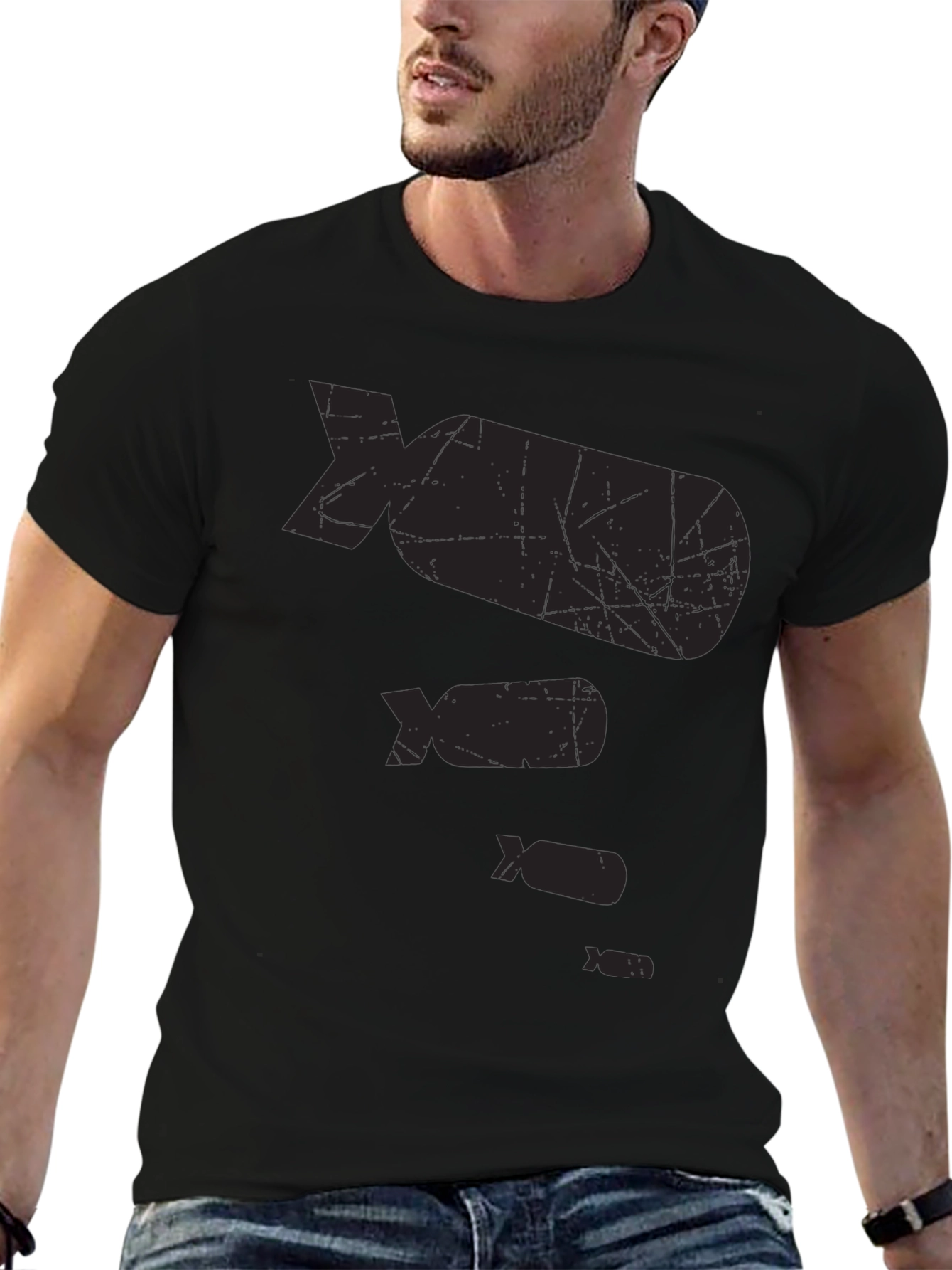 Retro Falling Bombs Graphic Tee