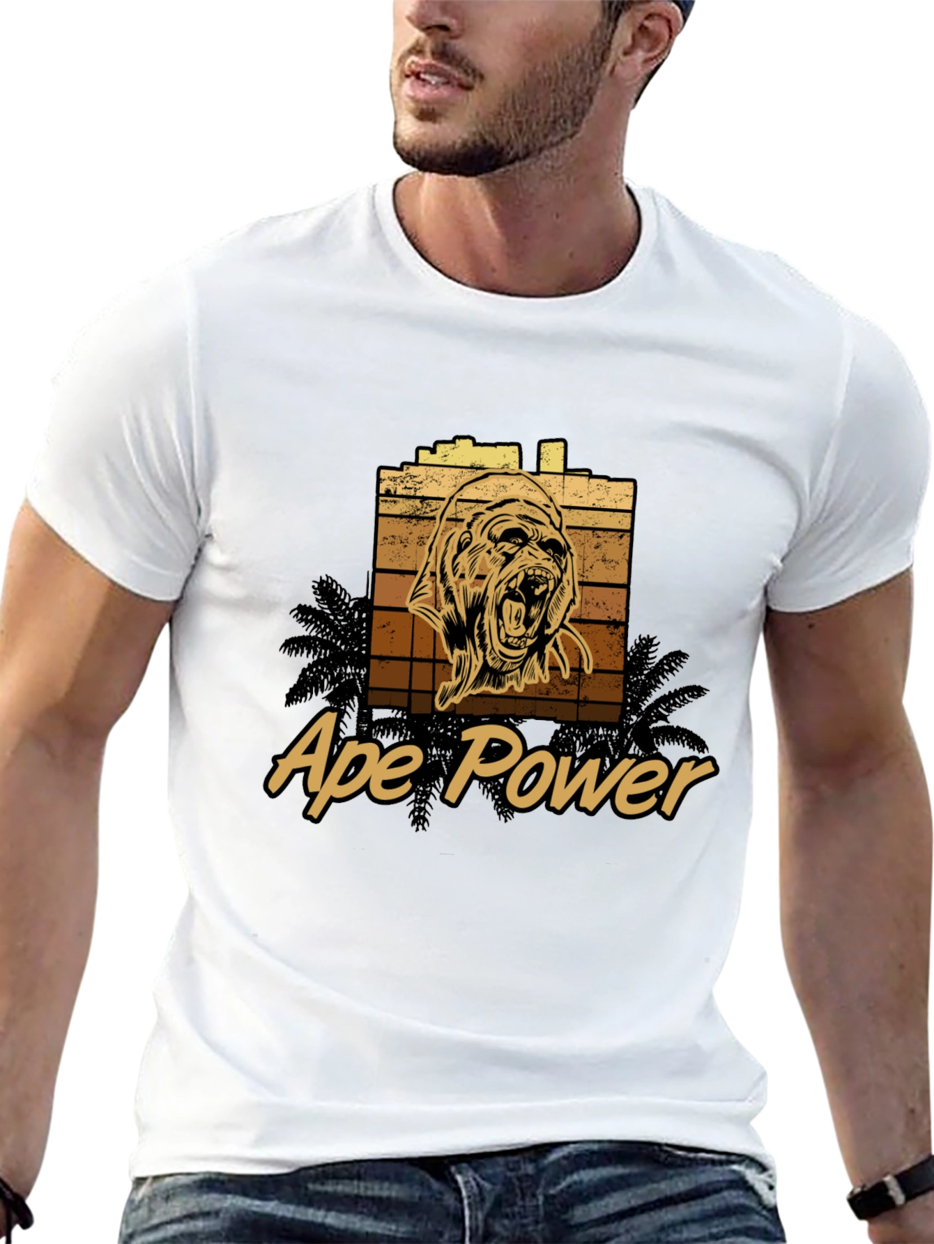 Ape Power Graphic Tee - Black