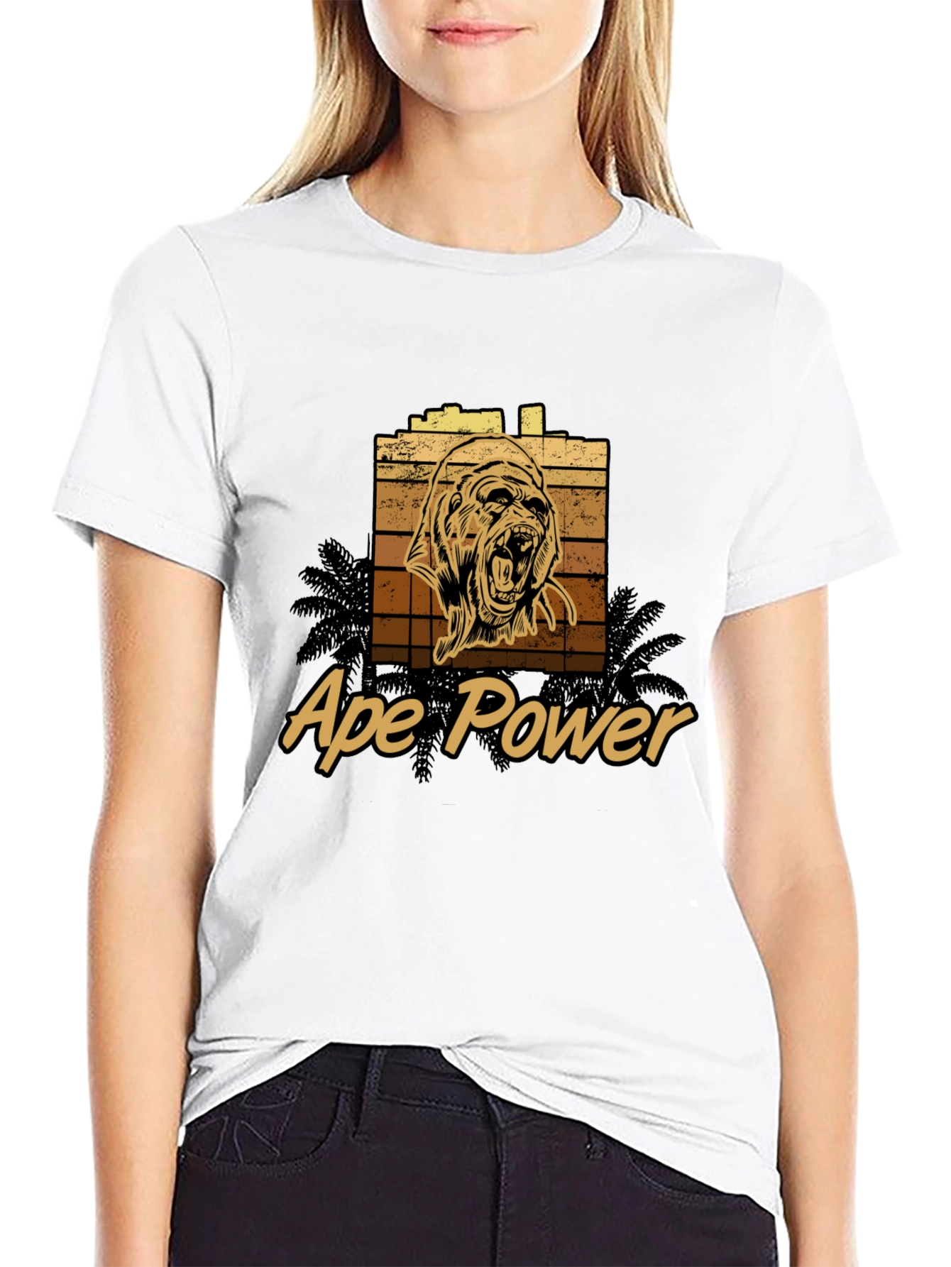 Ape Power Graphic Tee - Black