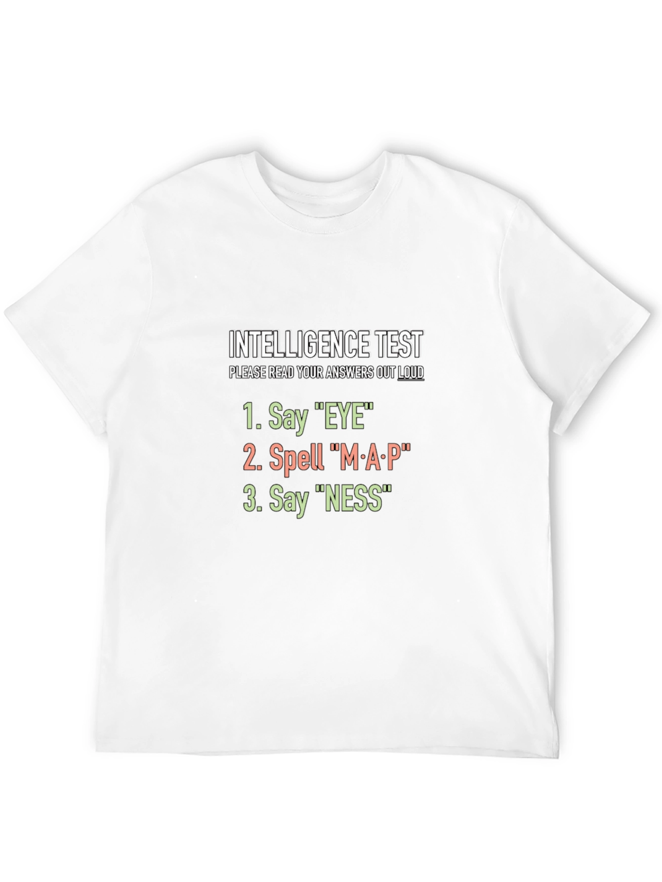 Intelligence Test T-Shirt - Funny Brain Teaser Tee