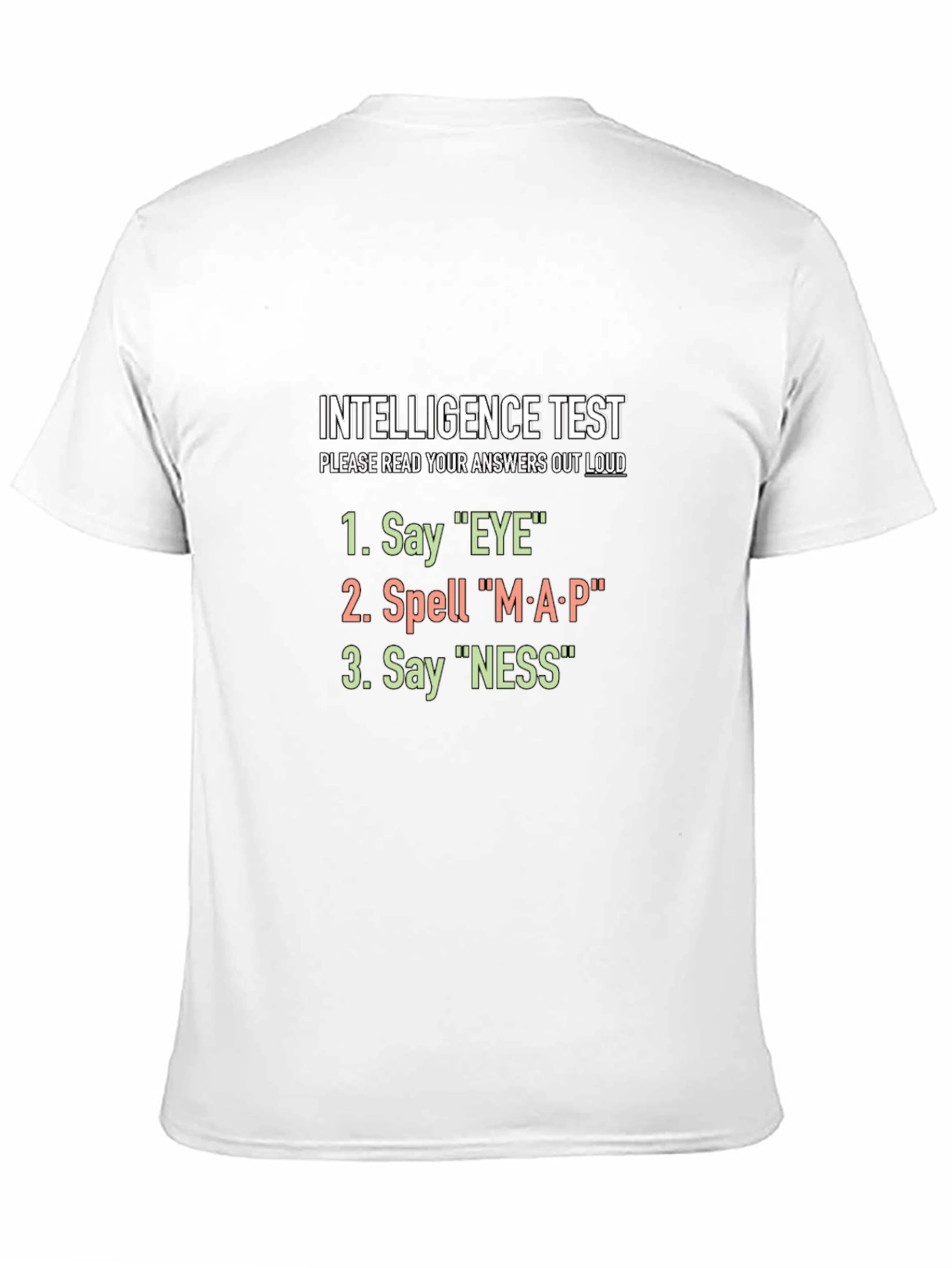 Intelligence Test T-Shirt - Funny Brain Teaser Tee