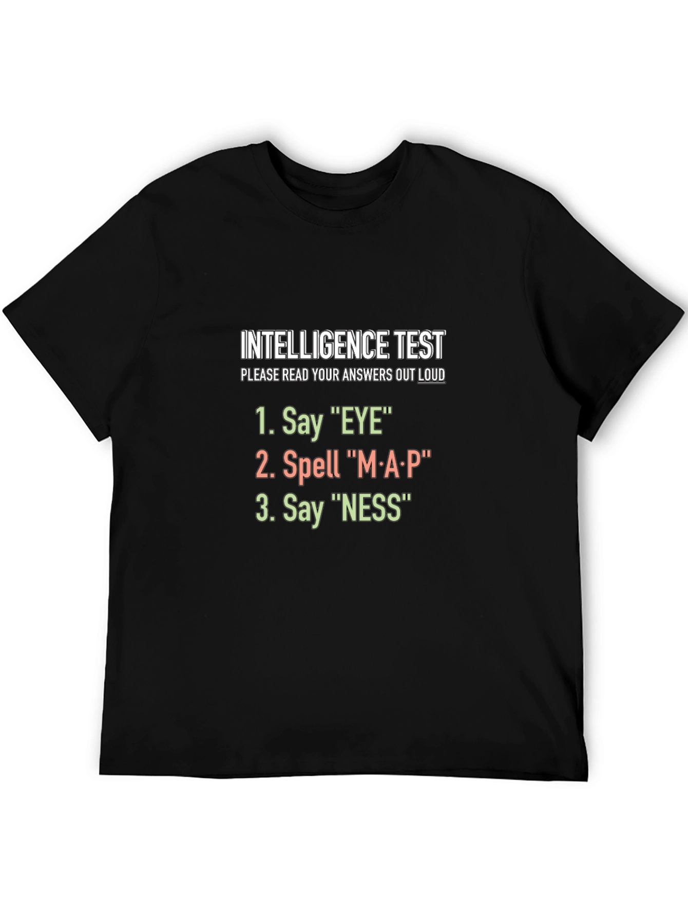 Intelligence Test T-Shirt - Funny Brain Teaser Tee