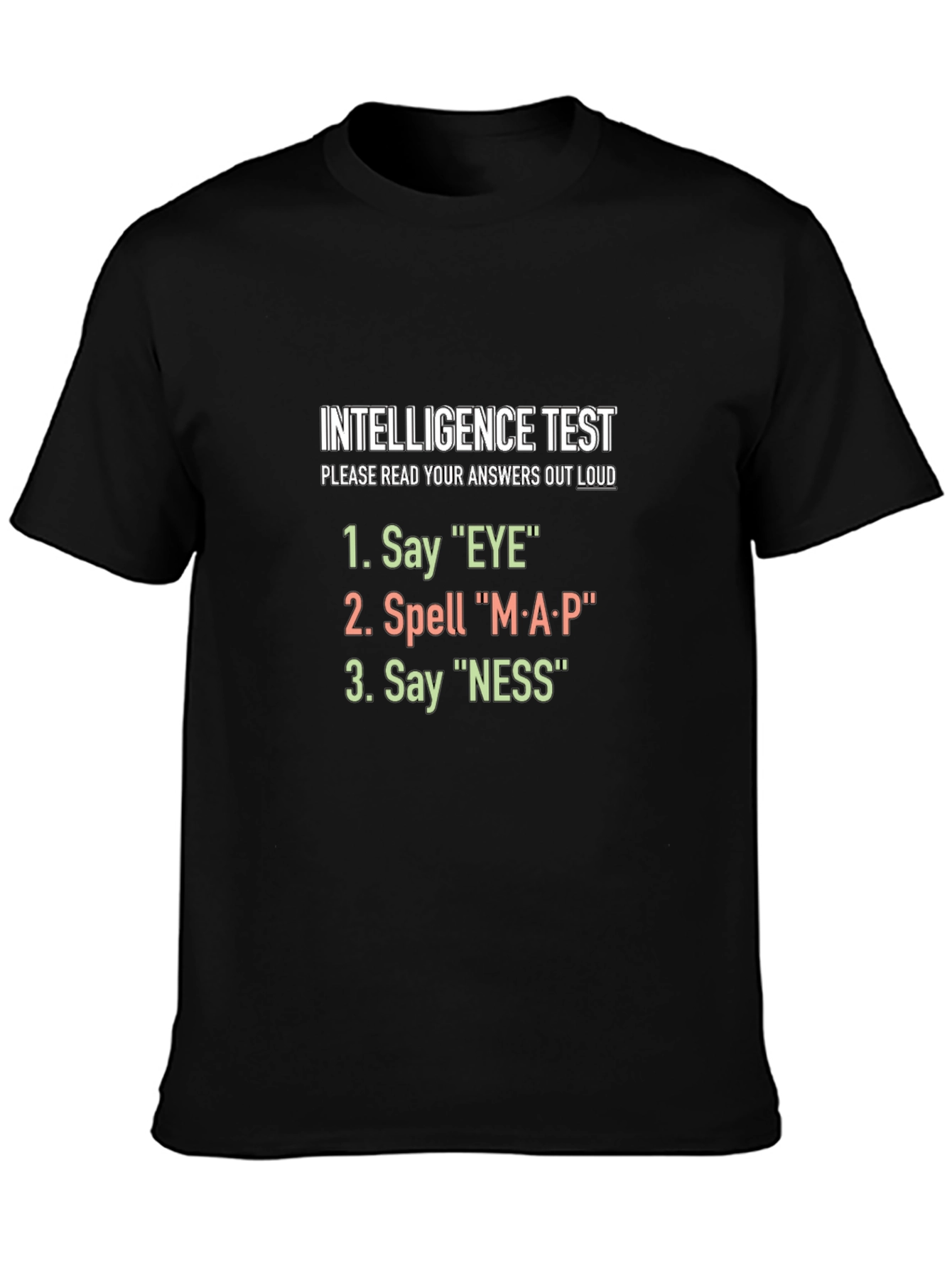 Intelligence Test T-Shirt - Funny Brain Teaser Tee