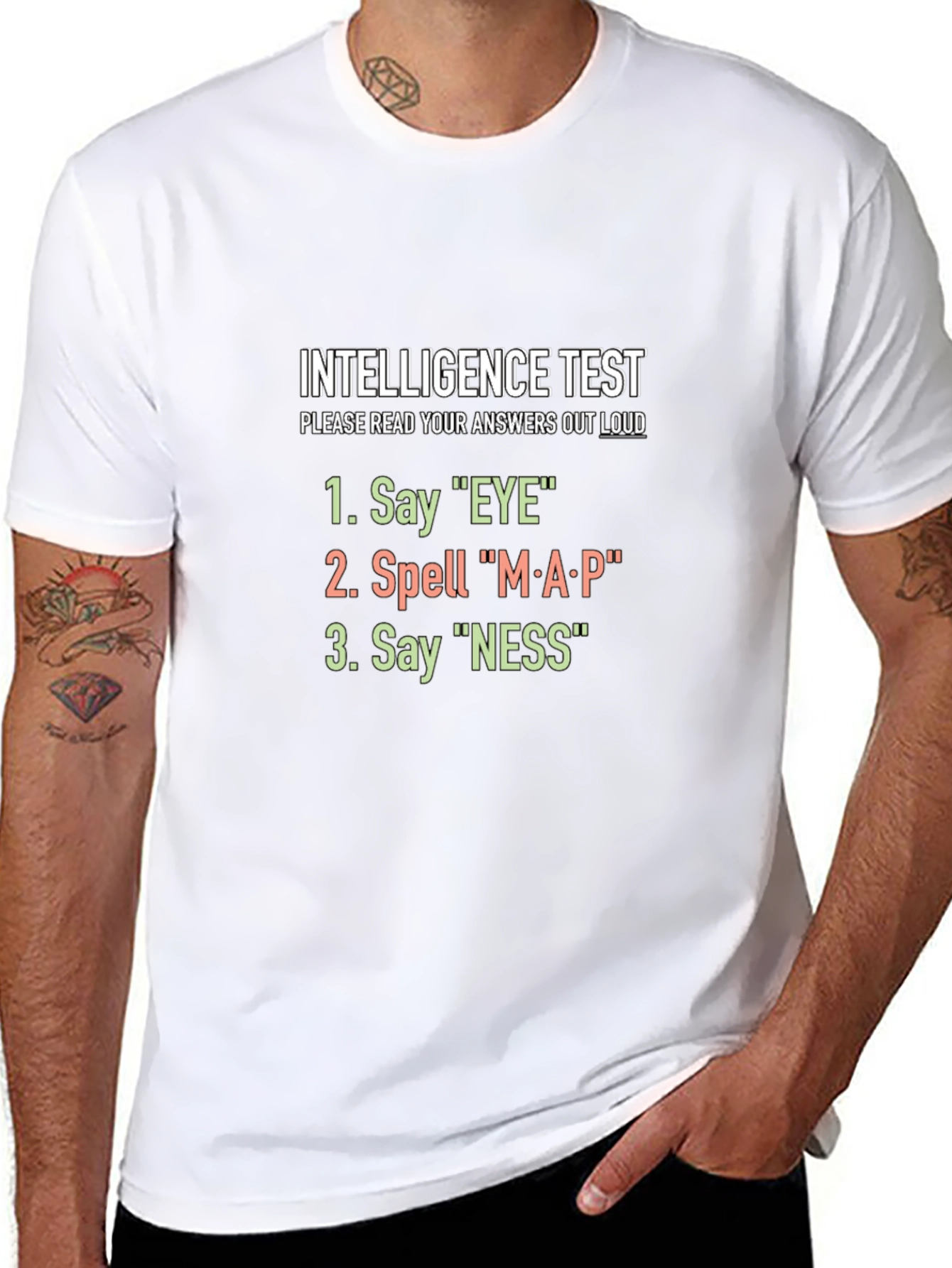 Intelligence Test T-Shirt - Funny Brain Teaser Tee