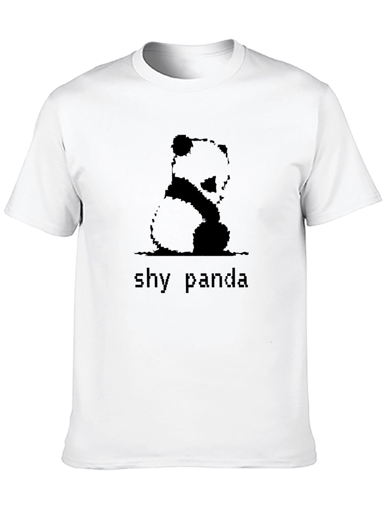 Shy Panda Black T-Shirt - Stylish and Unique!