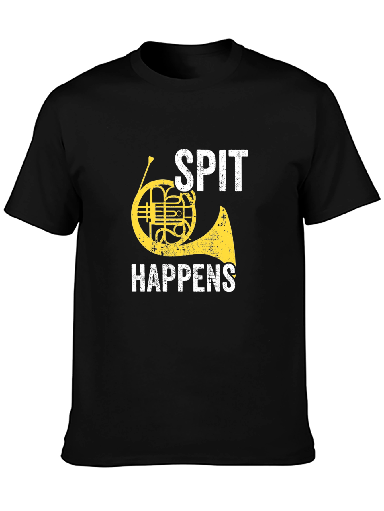 Spit Happens French Horn Graphic Tee