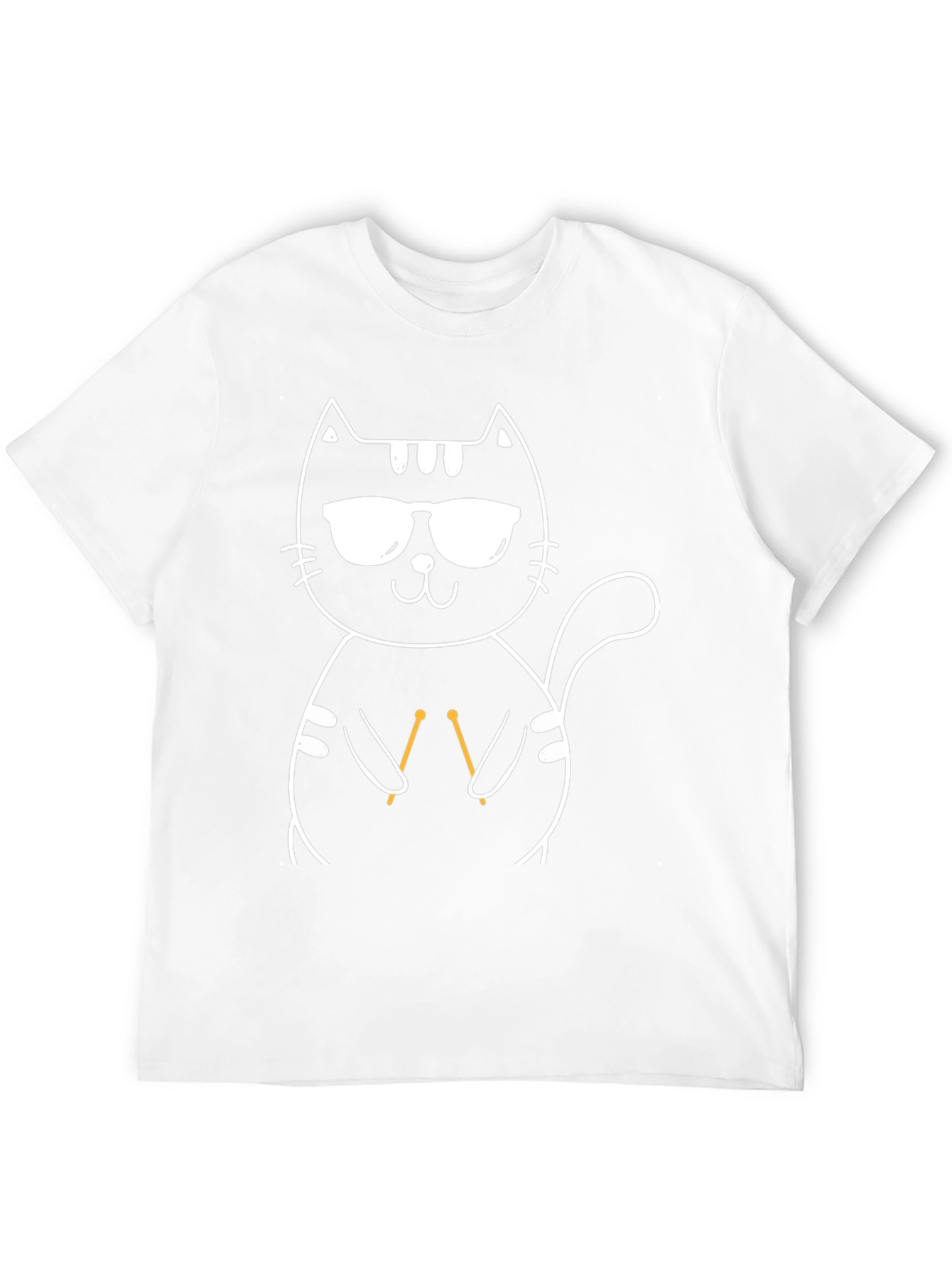 Cool Cat Knitter T-Shirt - Black