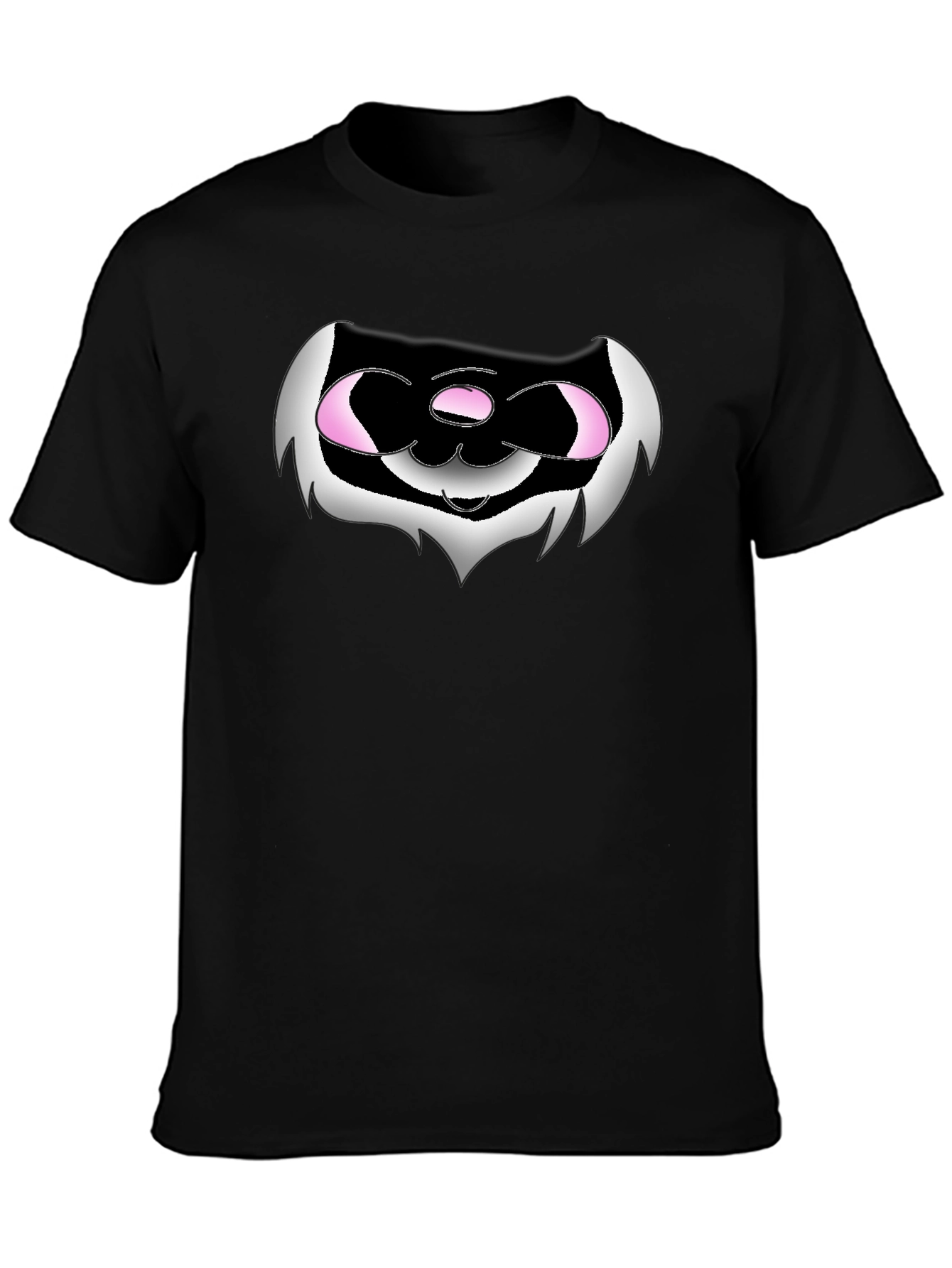 Funny Black T-Shirt with Cartoon Creature Graphic