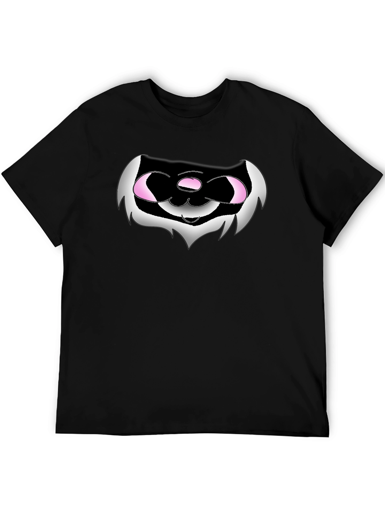 Funny Black T-Shirt with Cartoon Creature Graphic