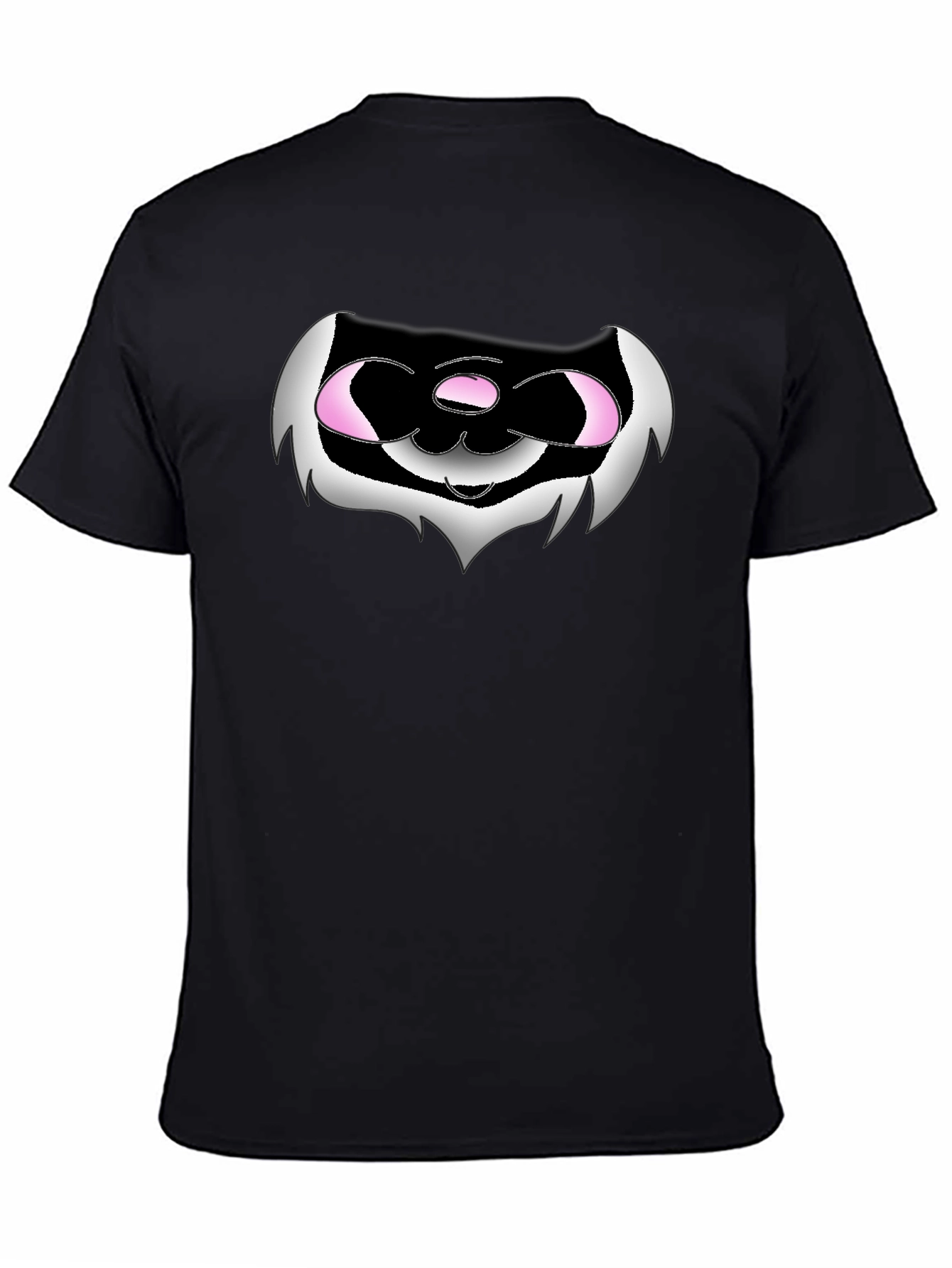 Funny Black T-Shirt with Cartoon Creature Graphic