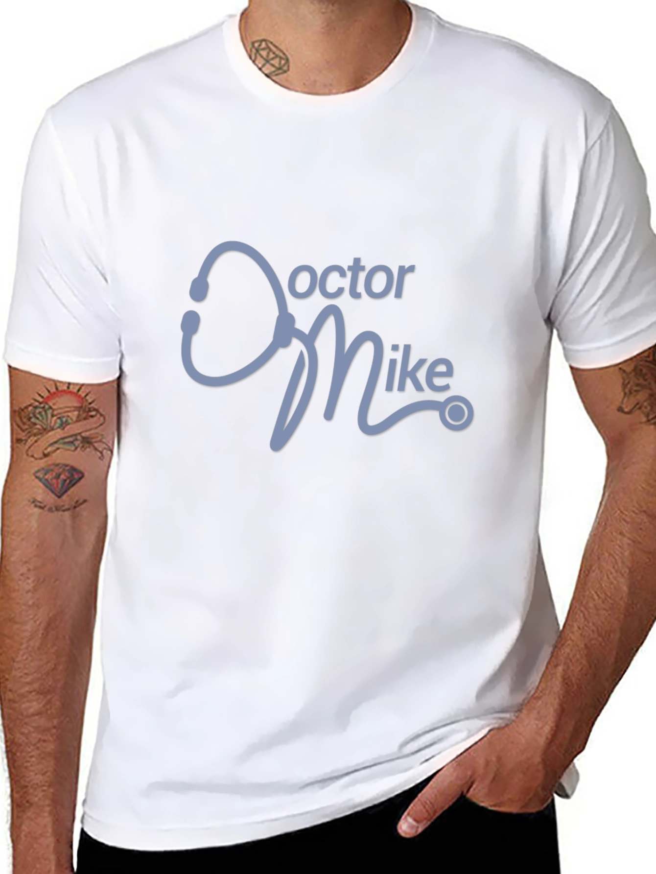 Doctor Mike Stethoscope T-Shirt - Medical Professional Tee
