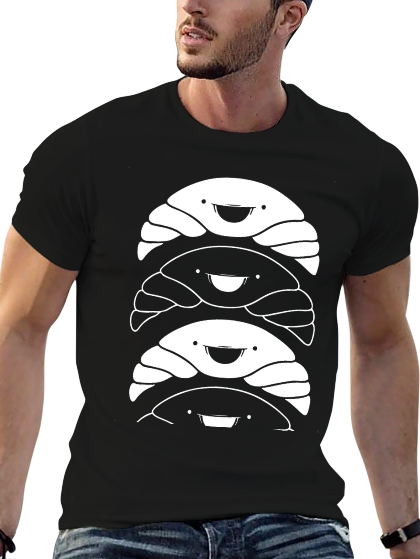 Stacked Smiling Crabs Graphic Tee
