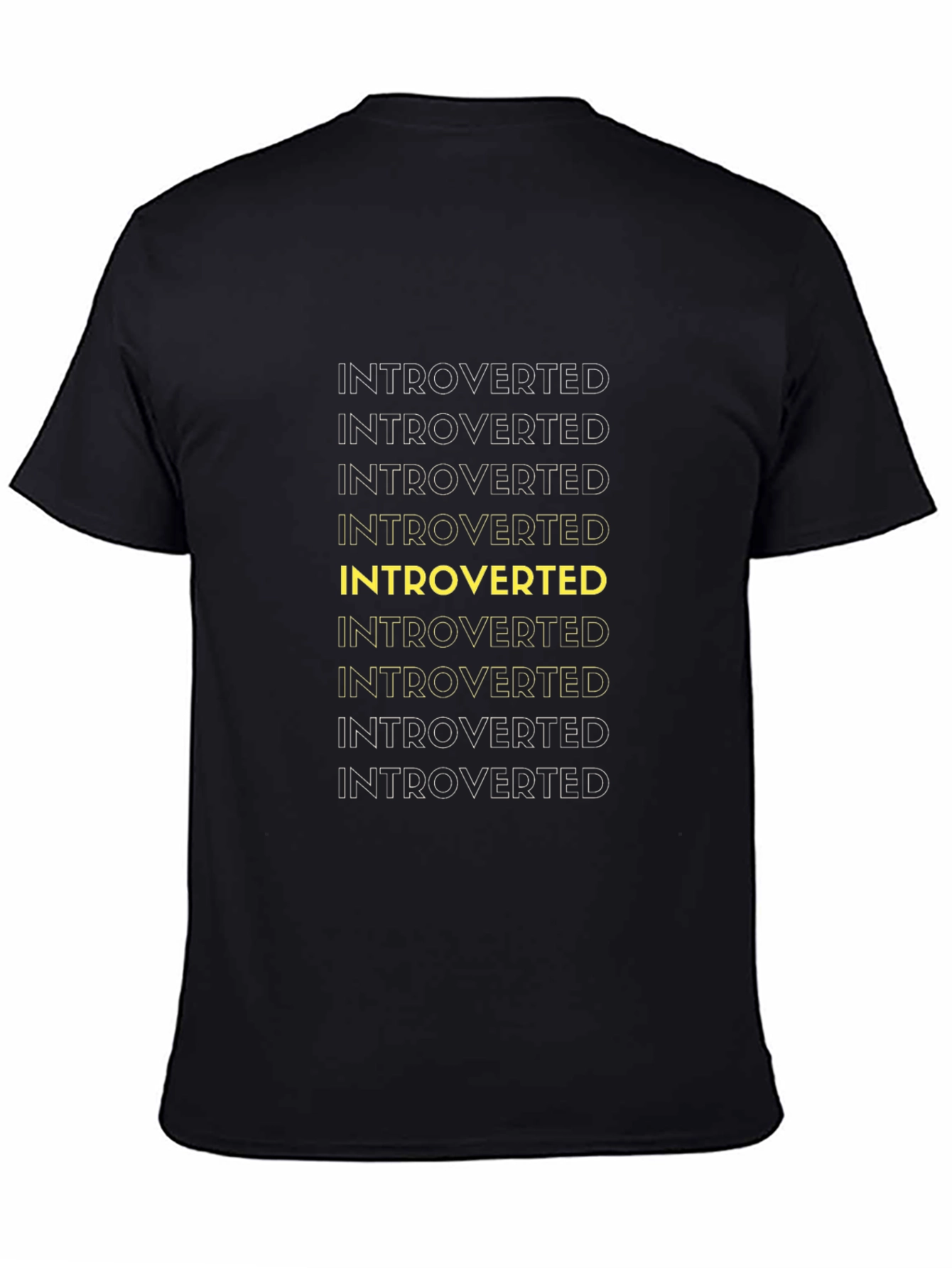 Introverted Graphic Tee - Black Cotton Casual Wear