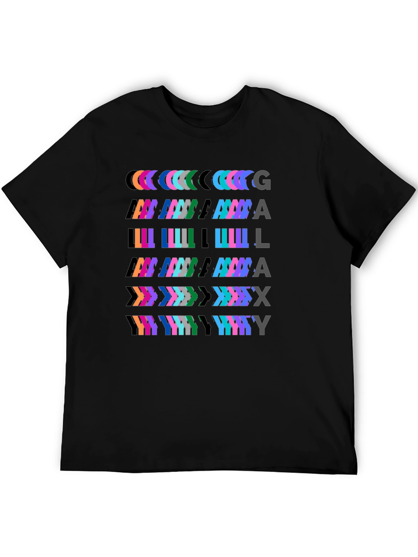 Galax Why Mens Black Graphic T-Shirt