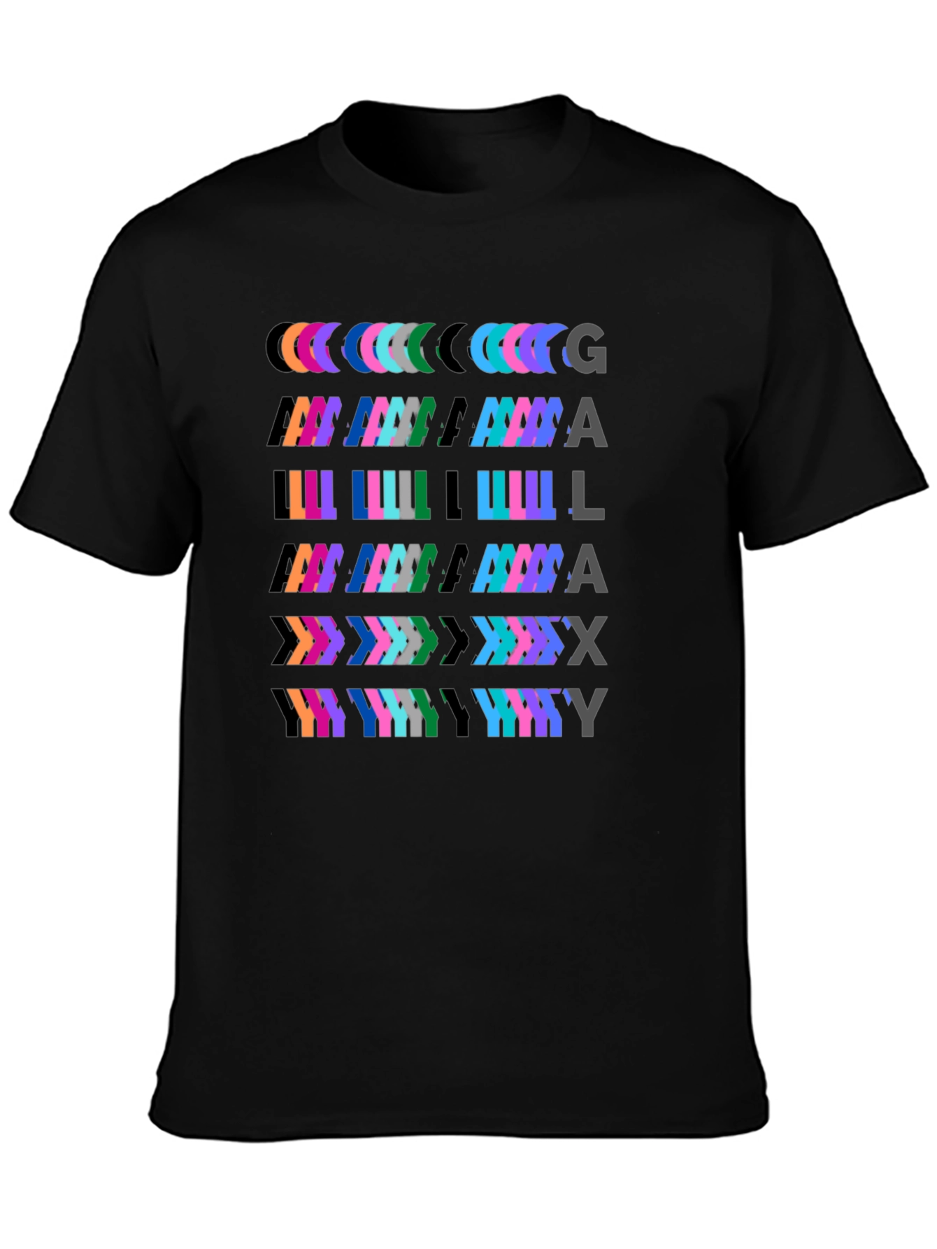 Galax Why Mens Black Graphic T-Shirt