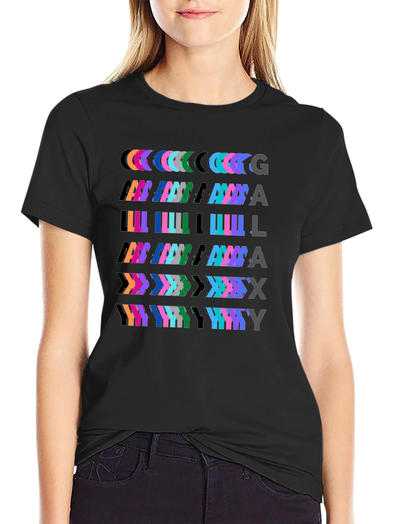 Galax Why Mens Black Graphic T-Shirt