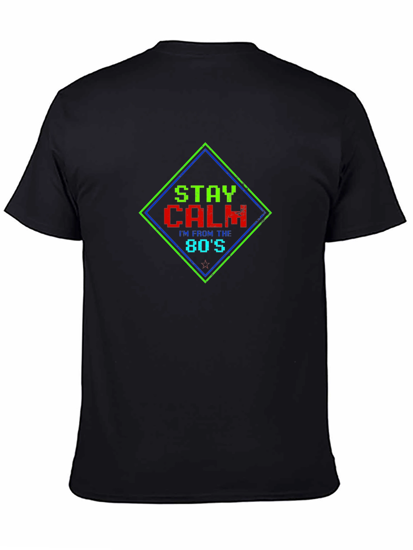 Stay Calm 80s Retro Graphic Tee