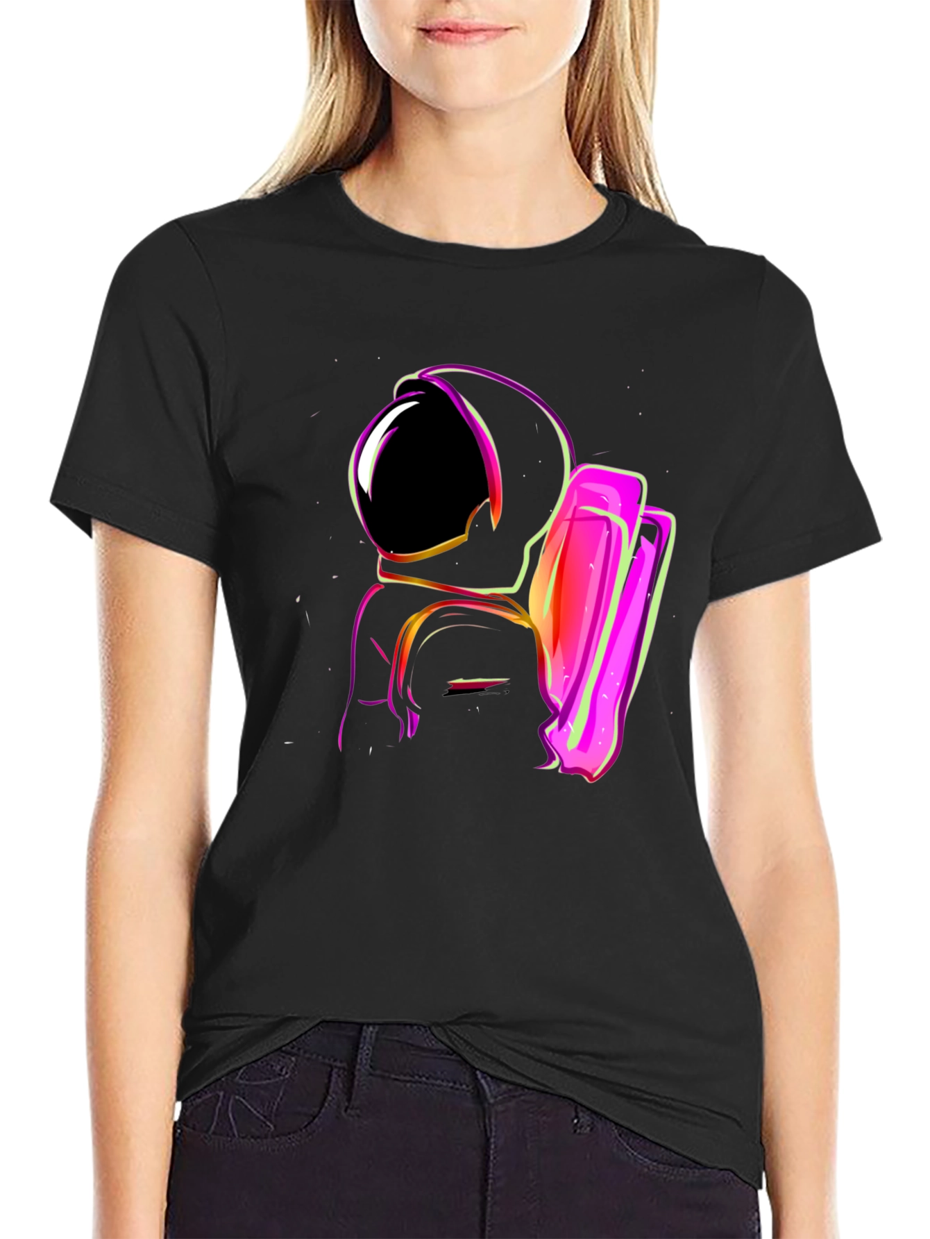 Neon Astronaut Graphic Tee